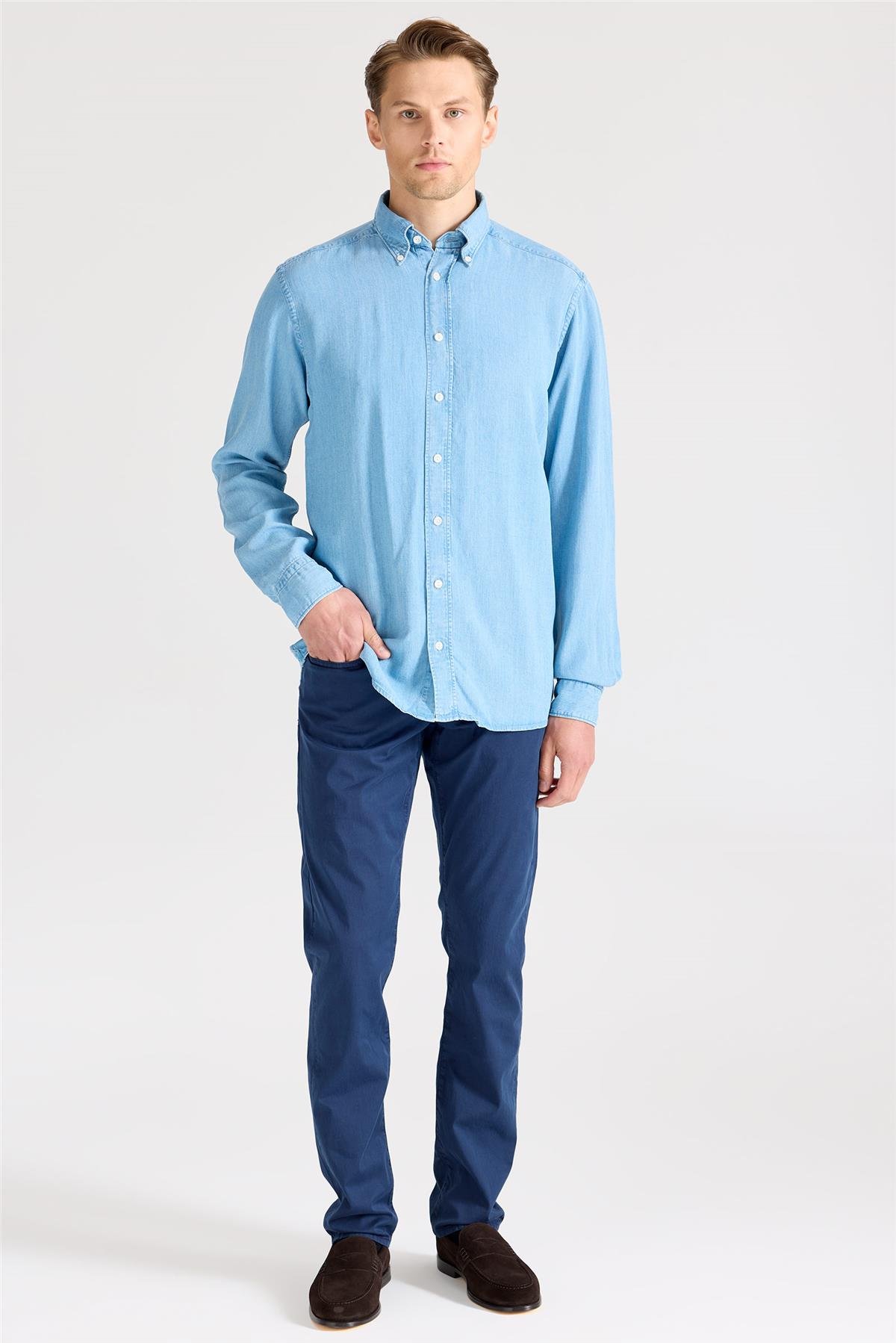 Mavi Tencel Denim Gömlek