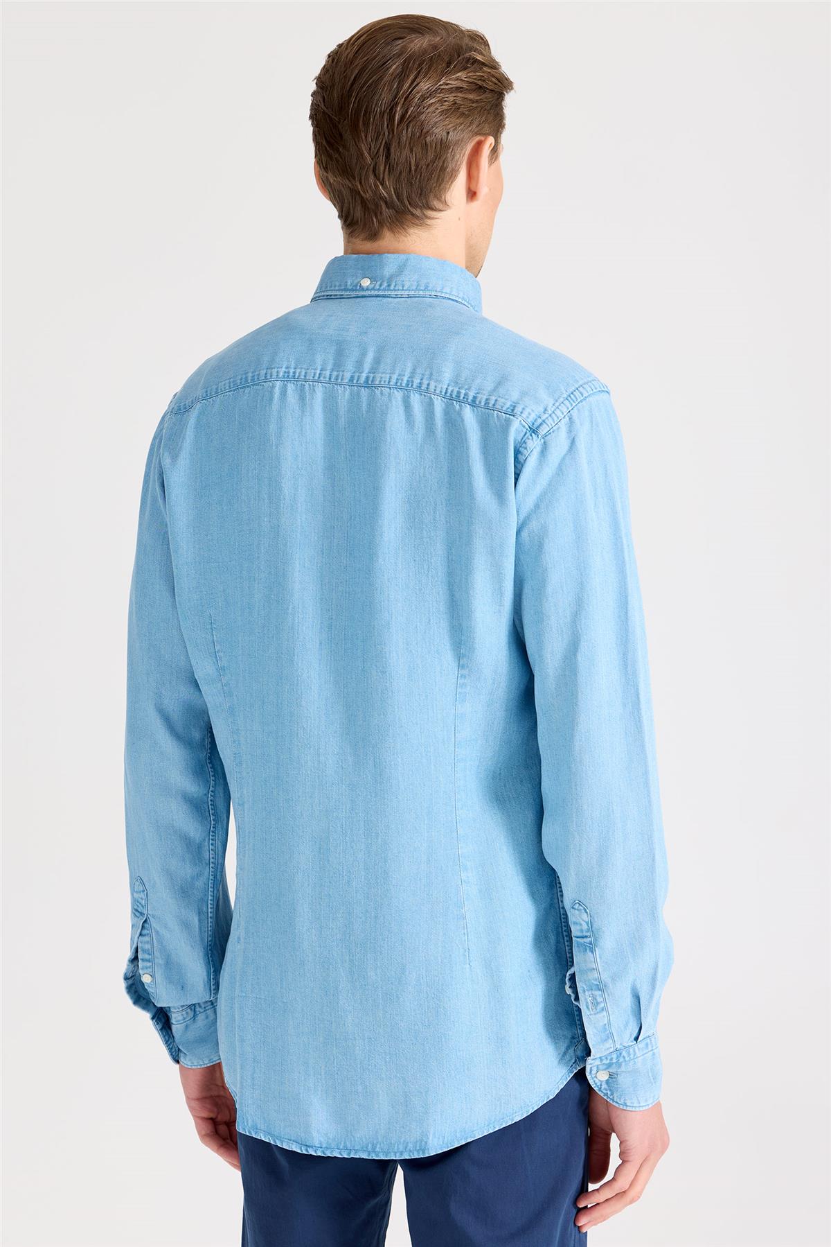 Mavi Tencel Denim Gömlek