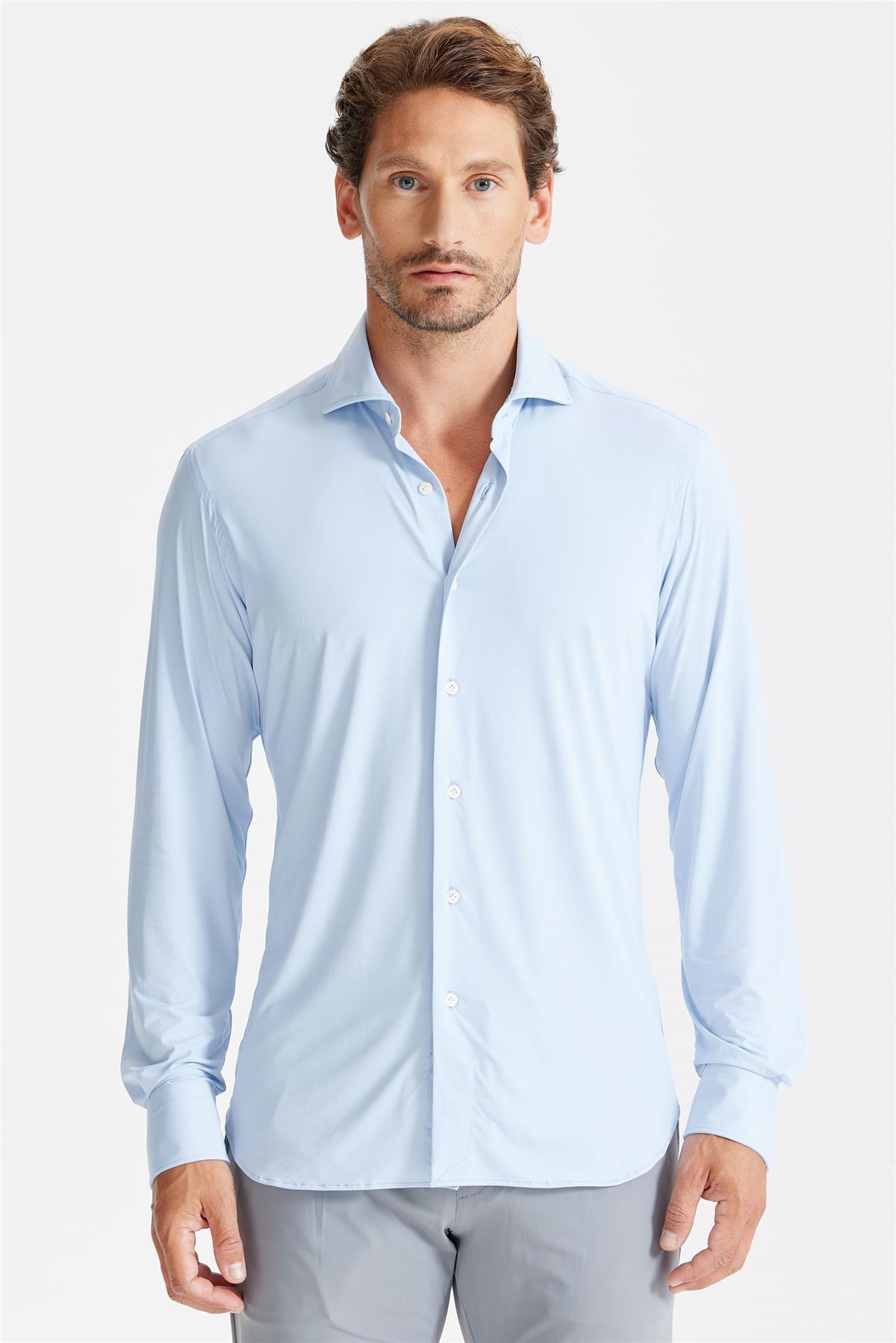 Mavi Vintage Teknik Kumaş Gömlek