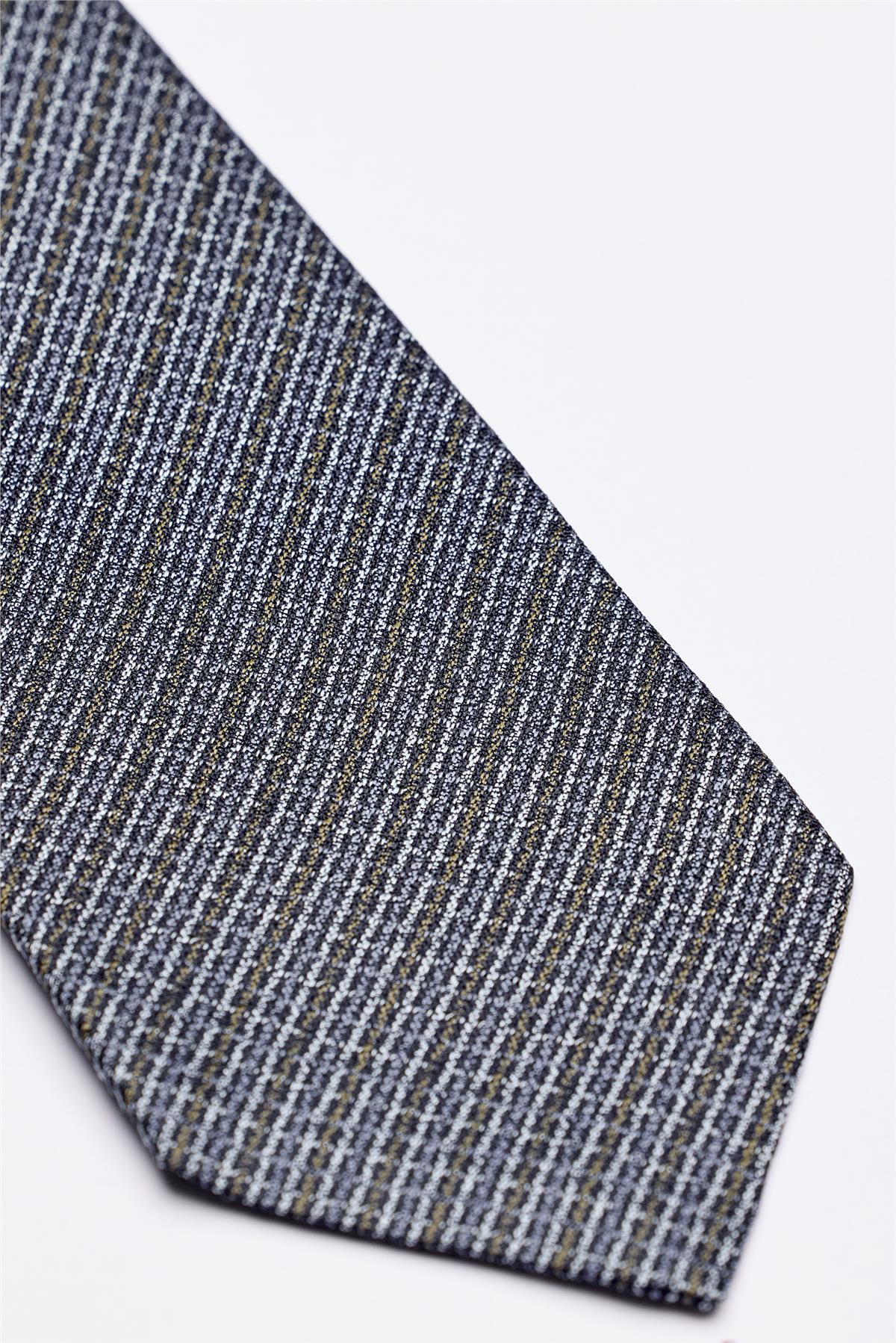 Mavi Yeşil Melanjlı 5 Fold İpek Kravat