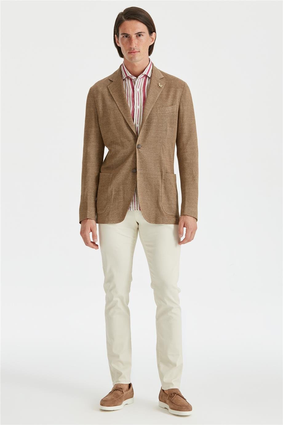 Olive Yeşil Keten Ceket