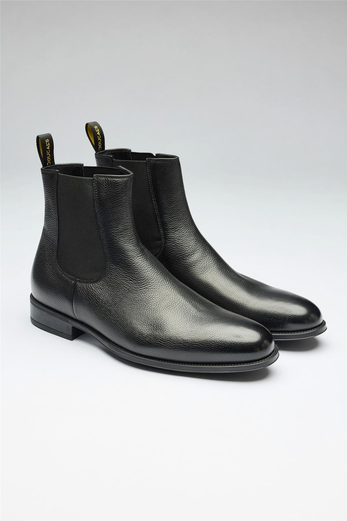 Siyah Bantlı Deri Bot