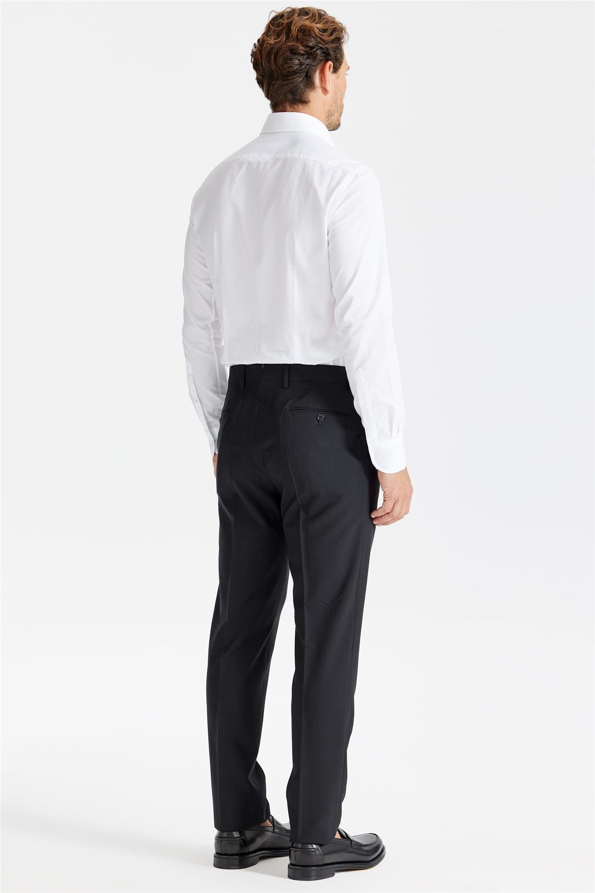 Siyah Çizgili YünTakım Elbise