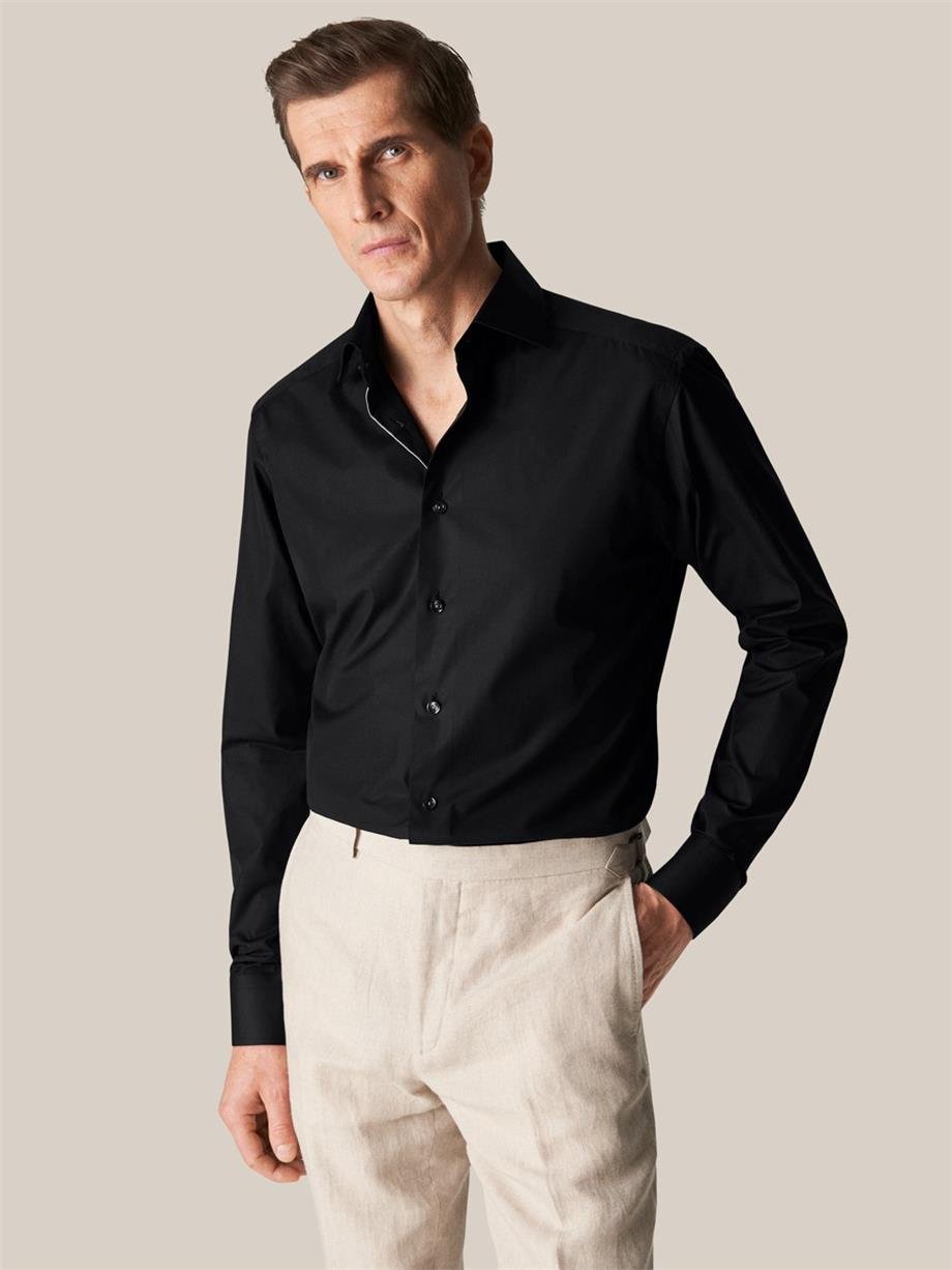 Siyah Klasik Pamuk Gömlek