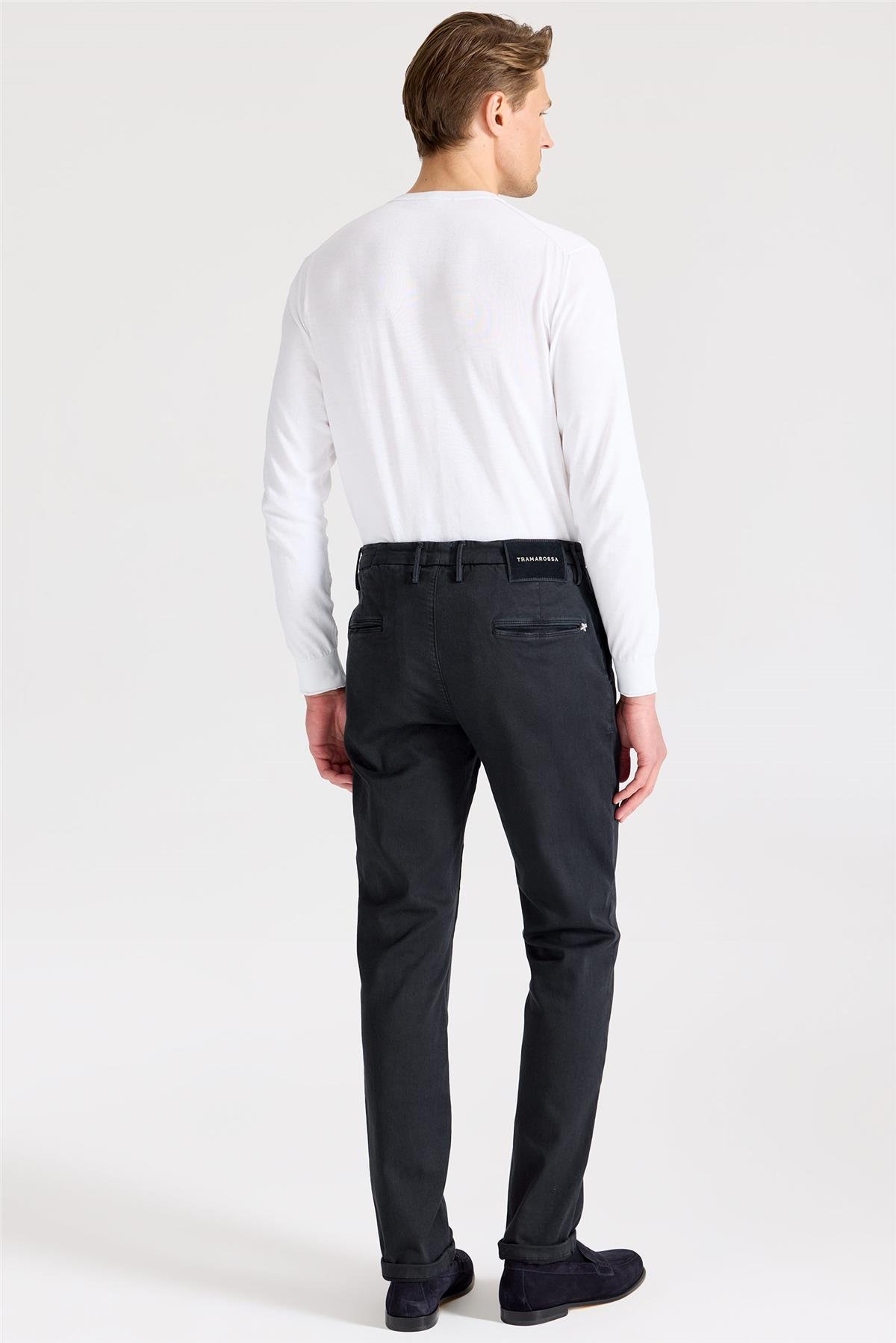 Siyah Pamuk Chino Pantolon