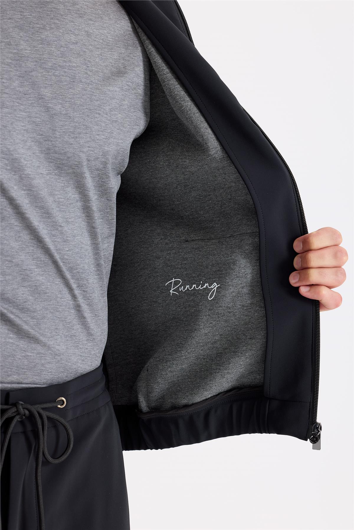 Siyah Running Spor Takım Elbise