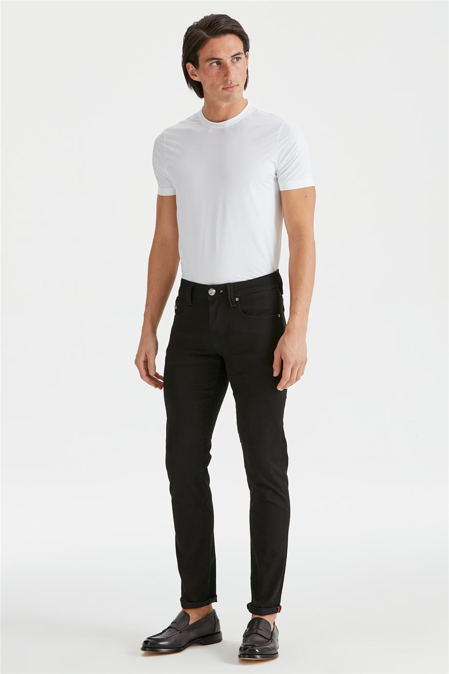 Siyah Streç Denim Pantolon
