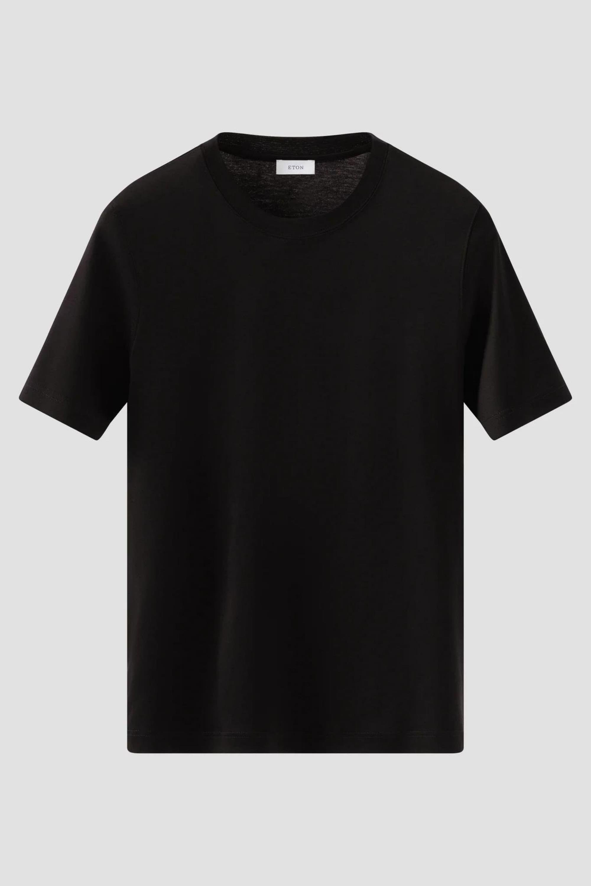 Siyah Supima Pamuk T-Shirt