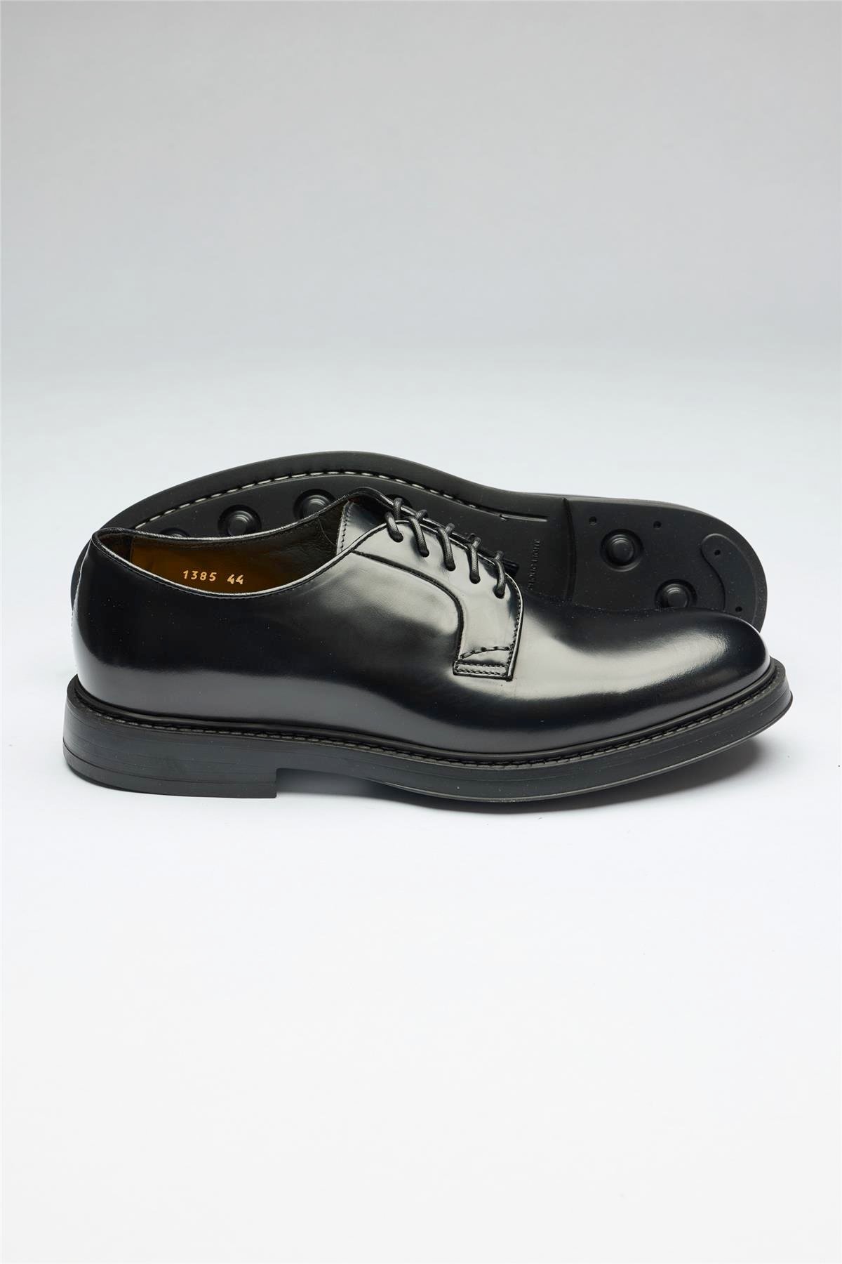 Siyah Tokalı Deri Ayakkabı