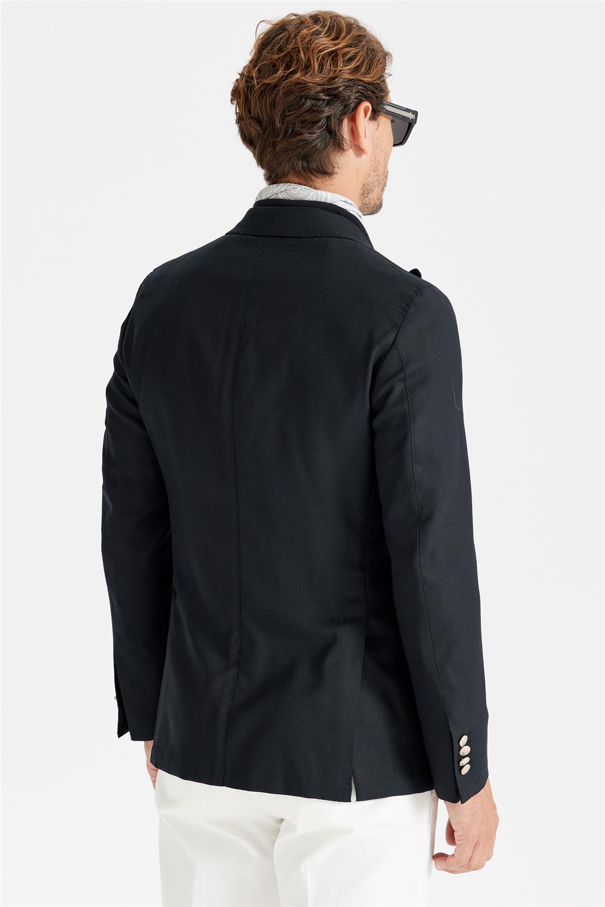 Siyah Yün Blazer Ceket