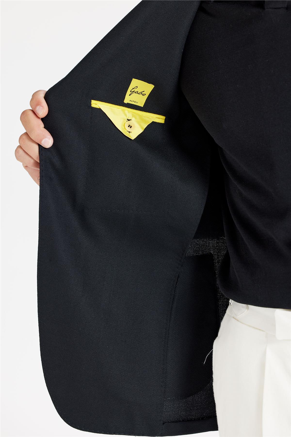 Siyah Yün Blazer Ceket