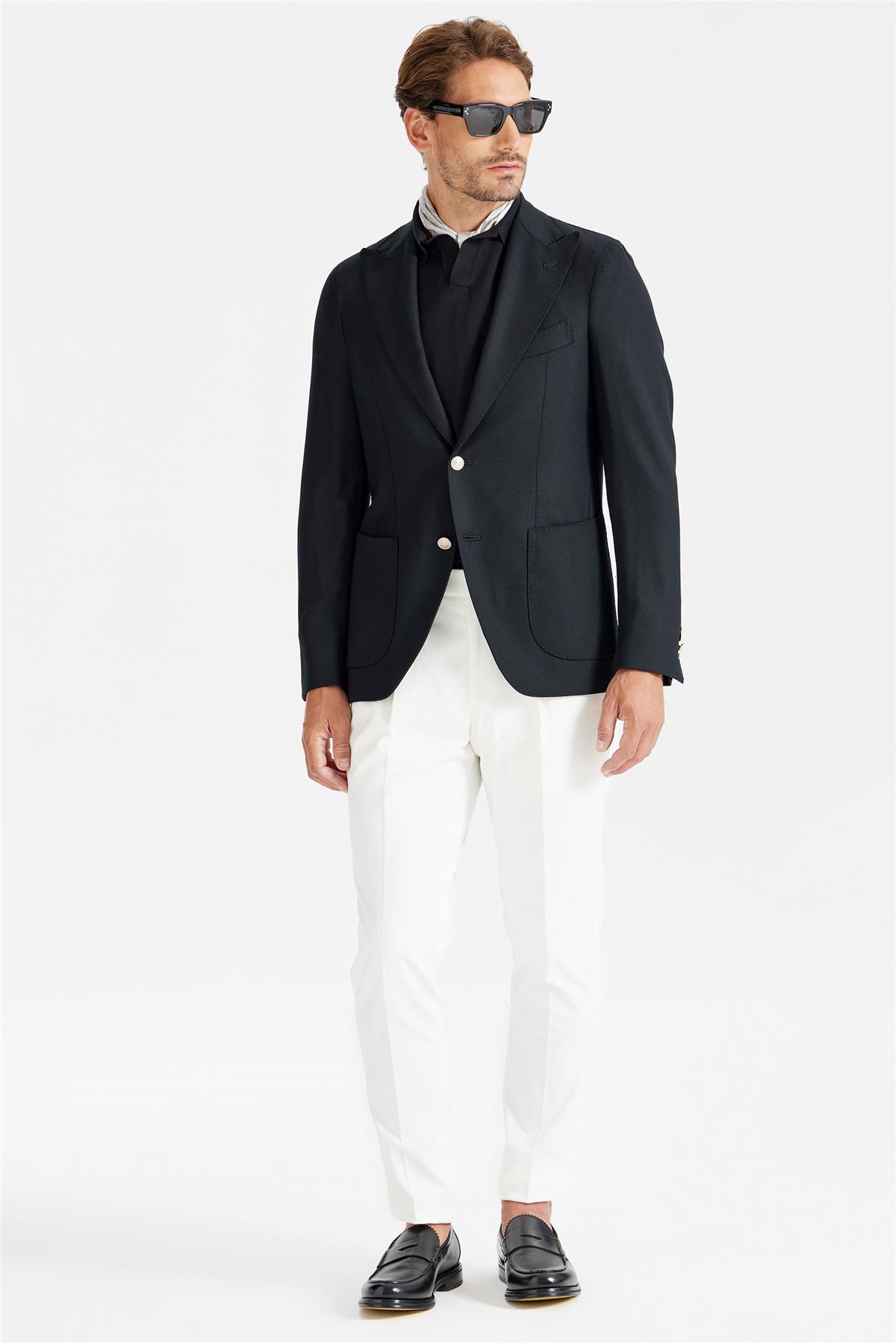 Siyah Yün Blazer Ceket