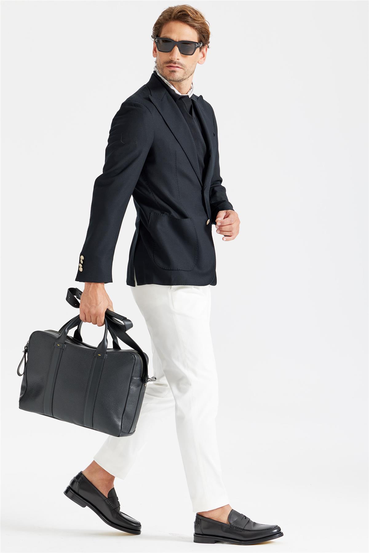Siyah Yün Blazer Ceket