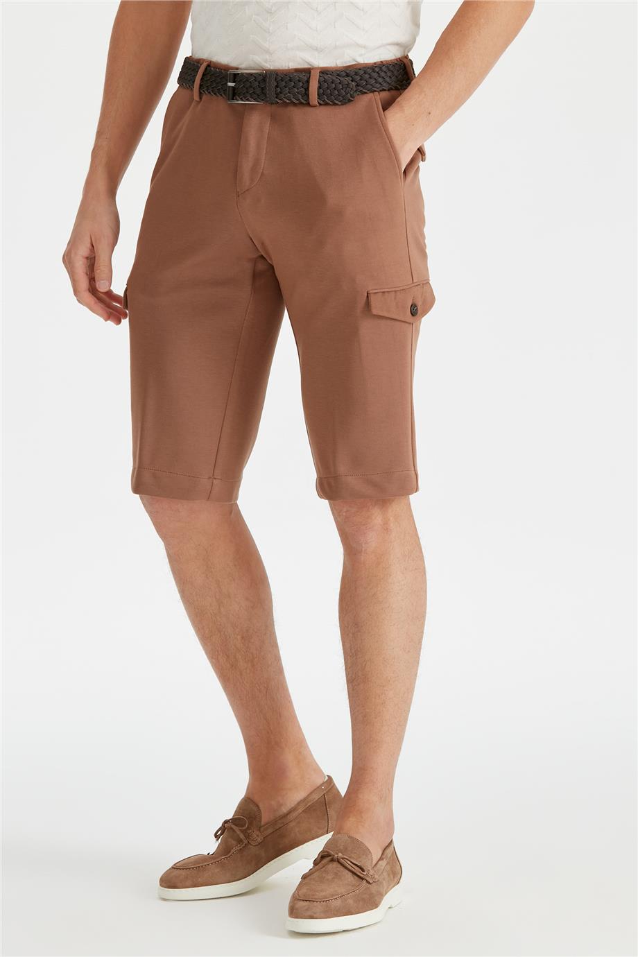 Tarçın Pamuk Triko Erkek Bermuda