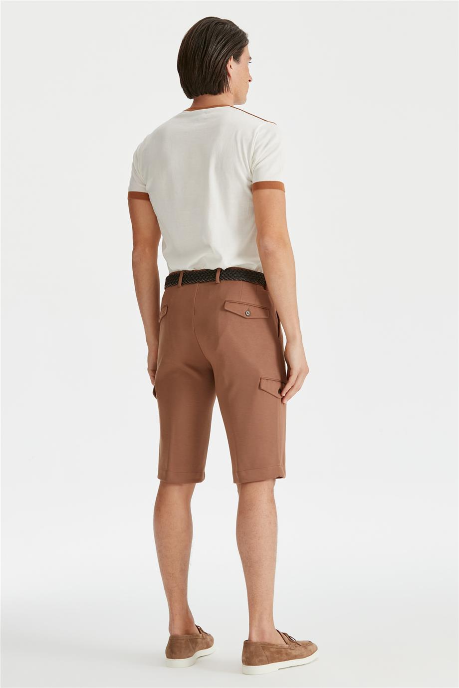 Tarçın Pamuk Triko Erkek Bermuda