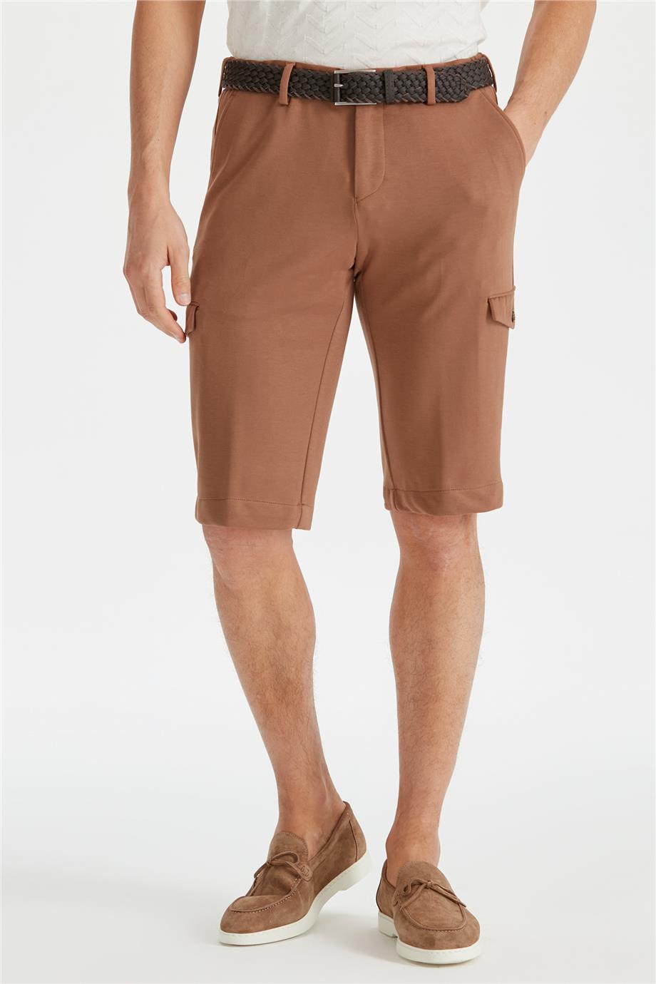 Tarçın Pamuk Triko Erkek Bermuda