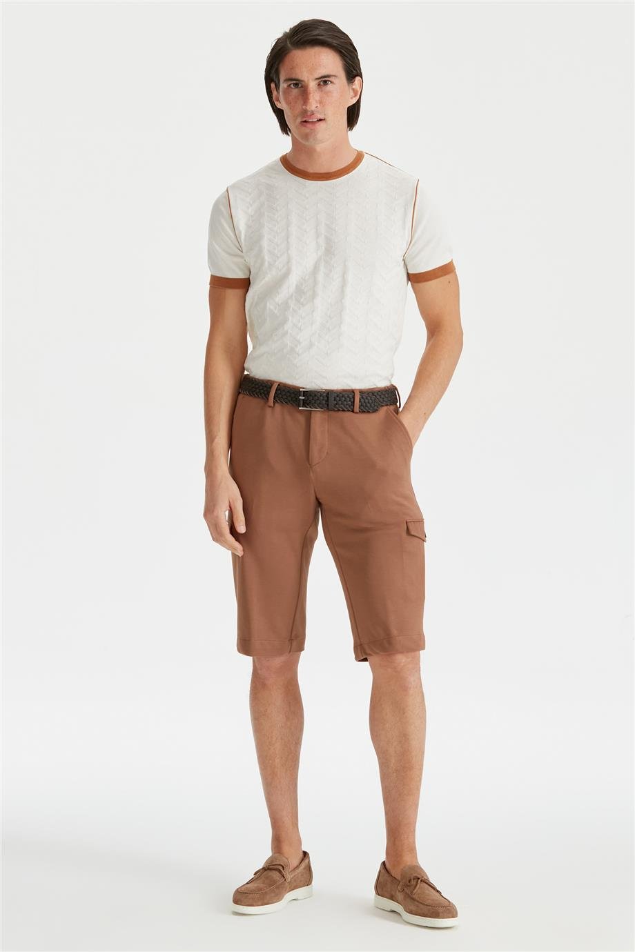 Tarçın Pamuk Triko Erkek Bermuda