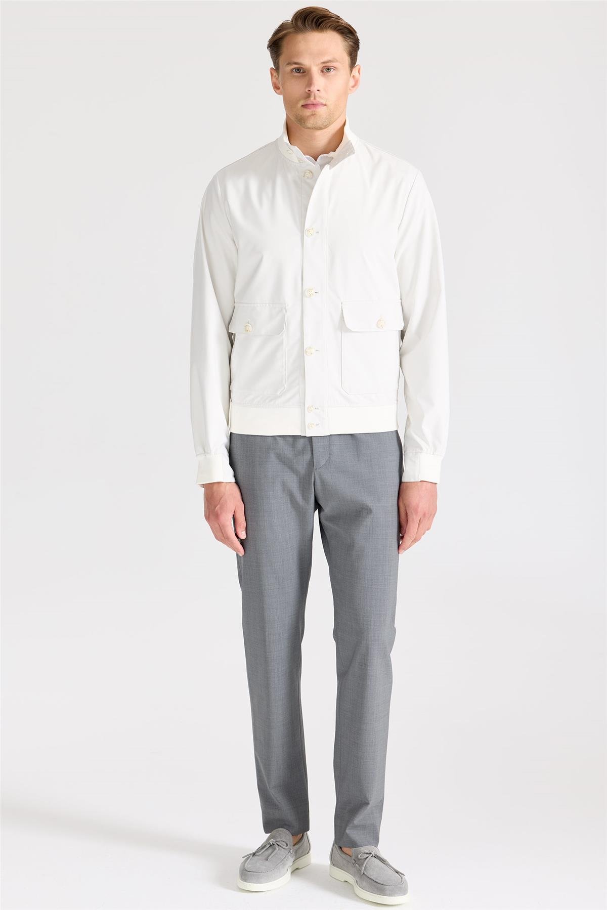 Taş Rengi Teknik Bomber Yağmurluk