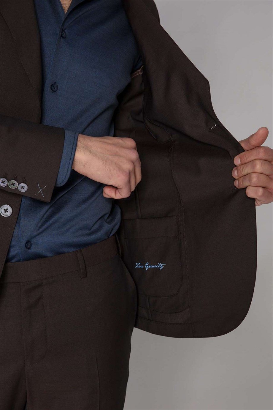 Tombolini Kahverengi Astarsız Takım Elbise