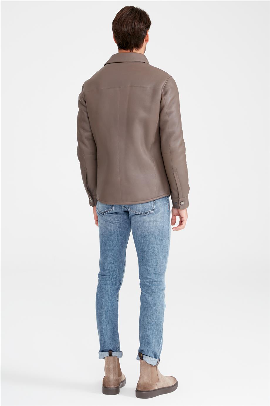 Vizon Shearling Deri Mont