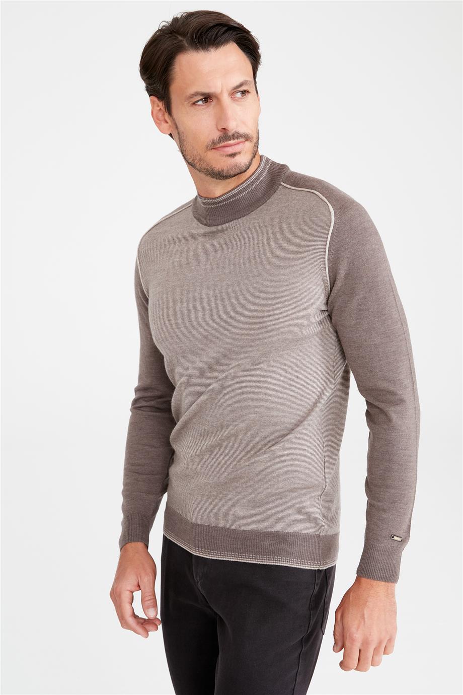 Vizon Yarım Balıkçı Yün Triko