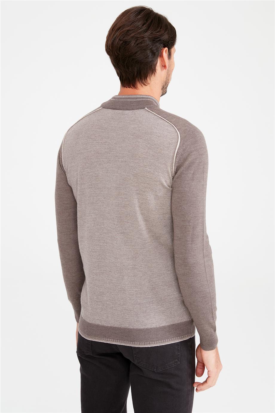 Vizon Yarım Balıkçı Yün Triko