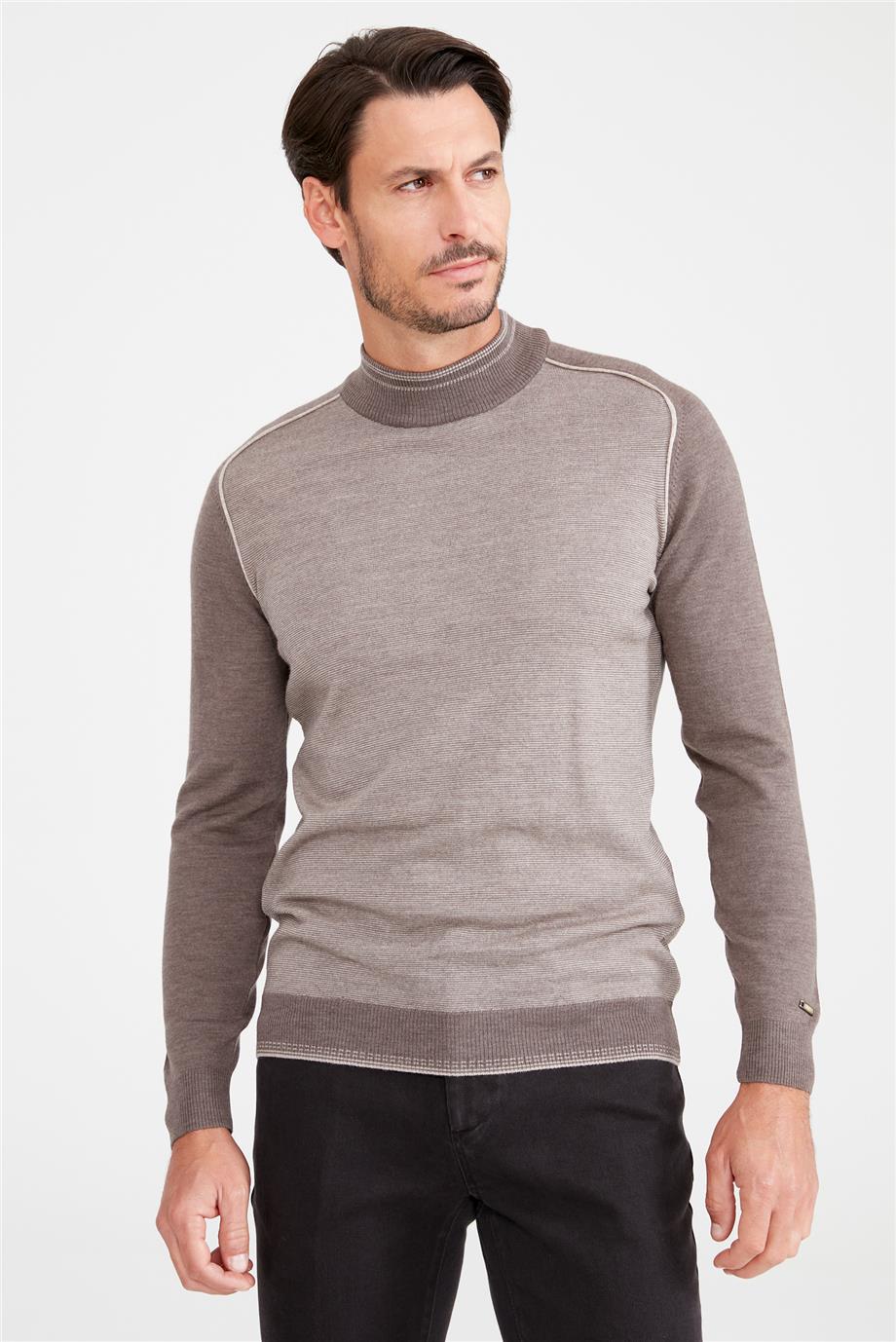 Vizon Yarım Balıkçı Yün Triko