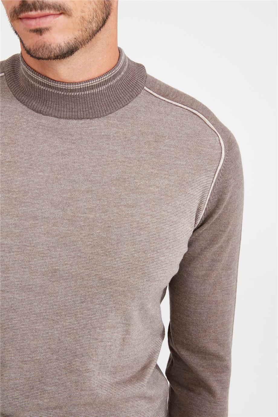 Vizon Yarım Balıkçı Yün Triko