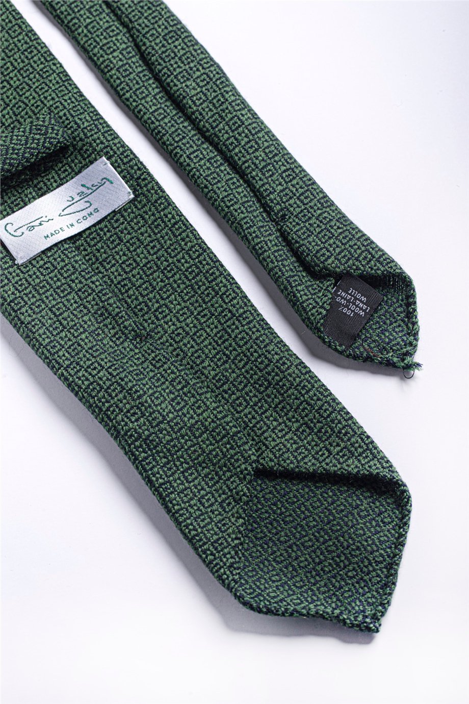 Yeşil Astarsız Yün Kravat