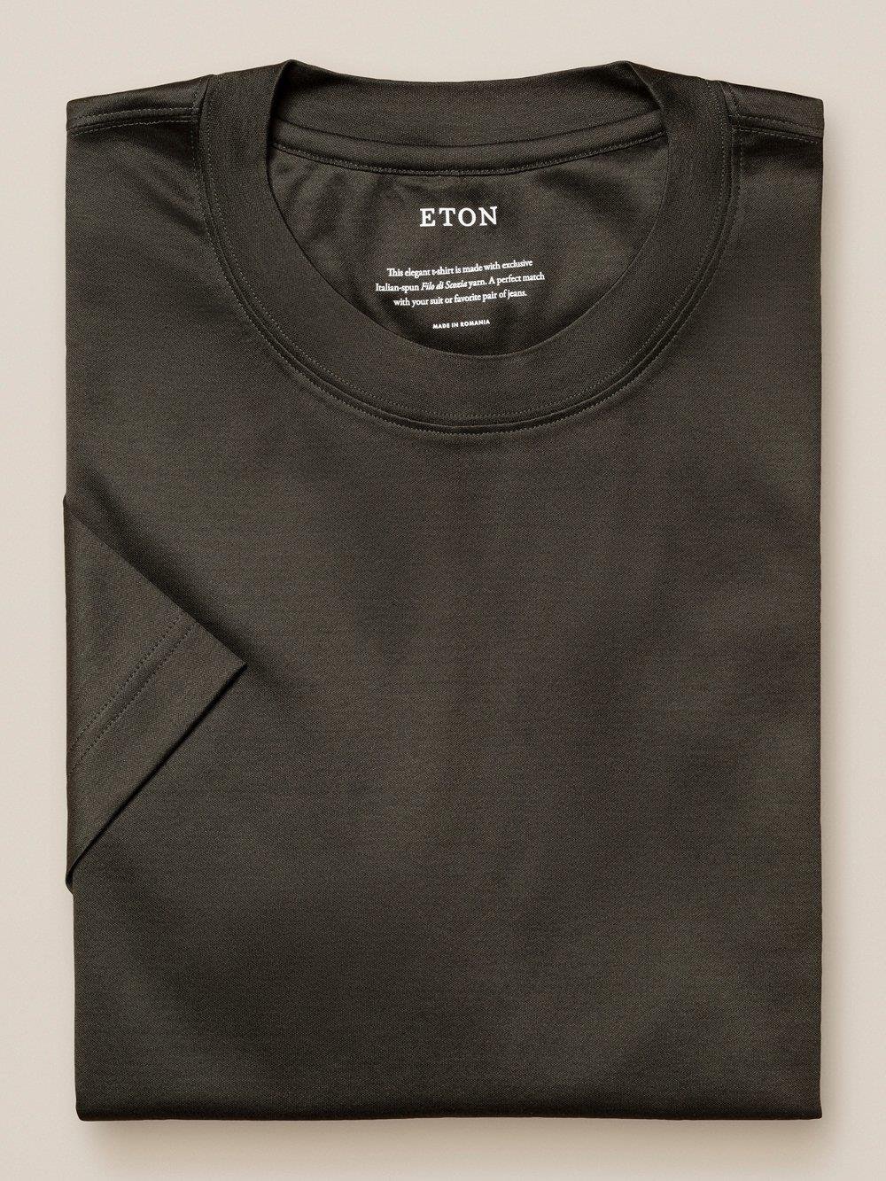 Yeşil Filo Di Scozia Pamuk  T-Shirt