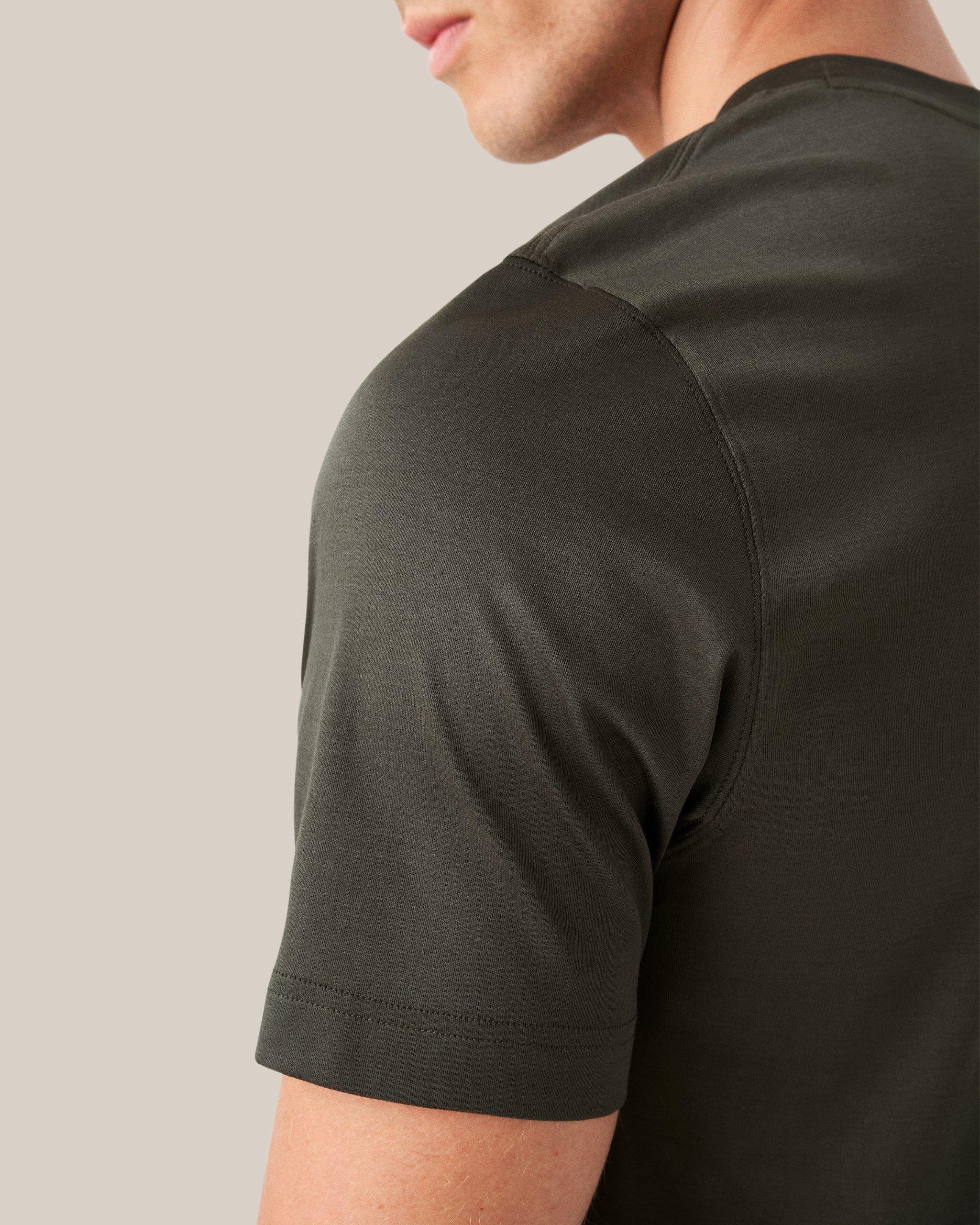 Yeşil Filo Di Scozia Pamuk T-Shirt