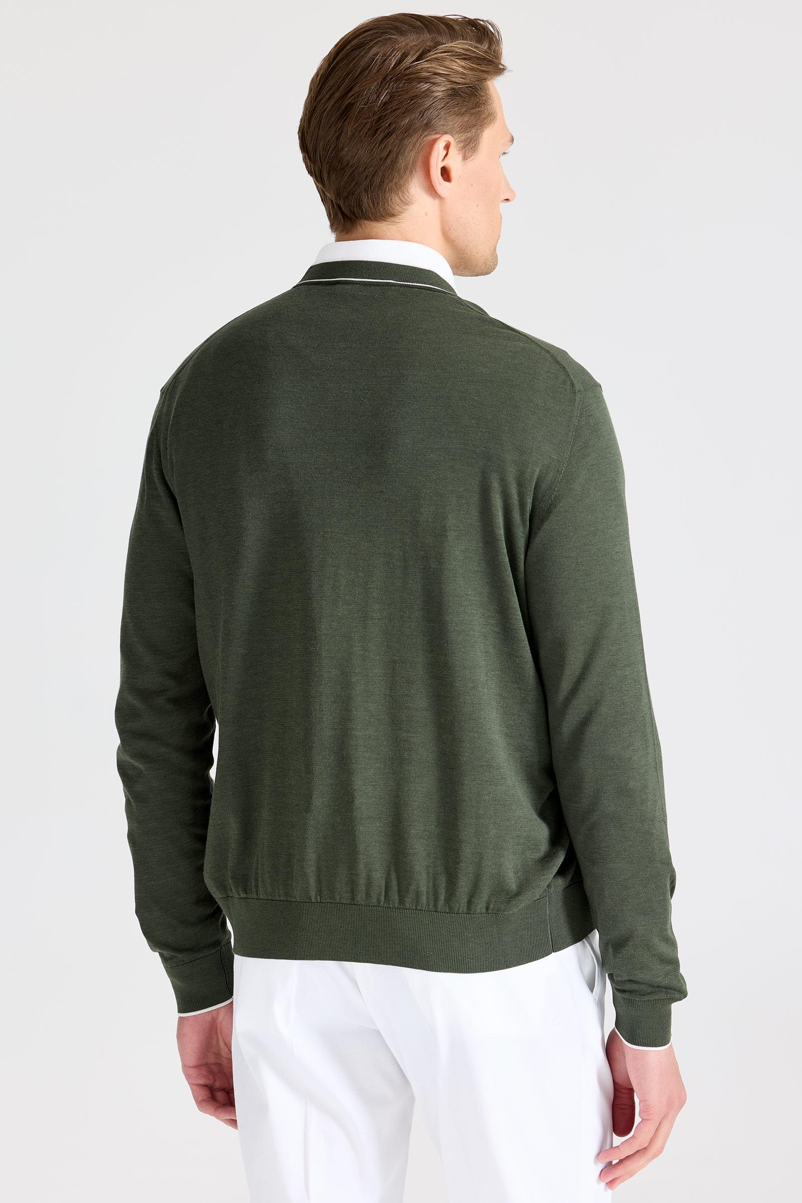 Yeşil Pamuk İpek Hırka