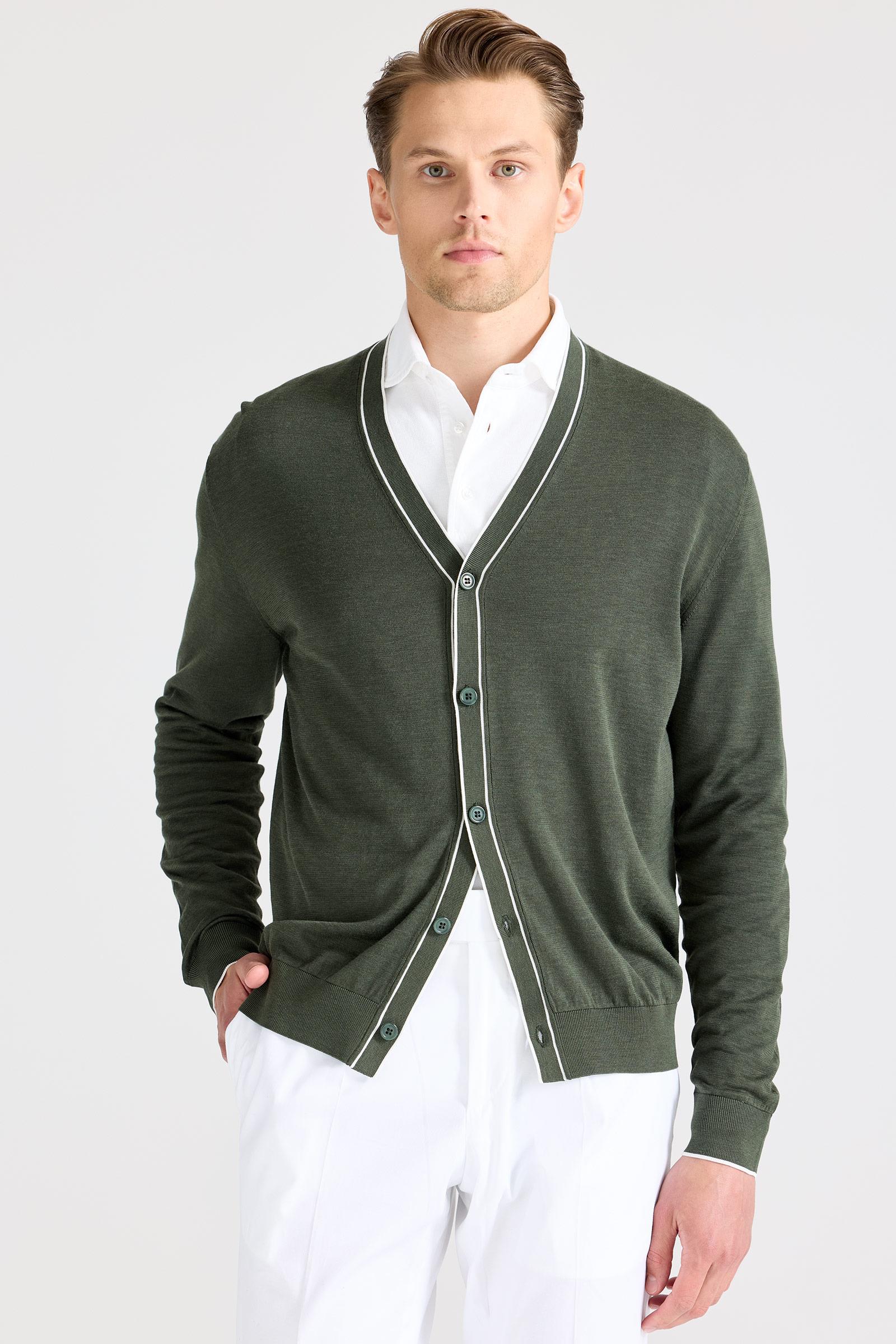 Yeşil Pamuk İpek Hırka