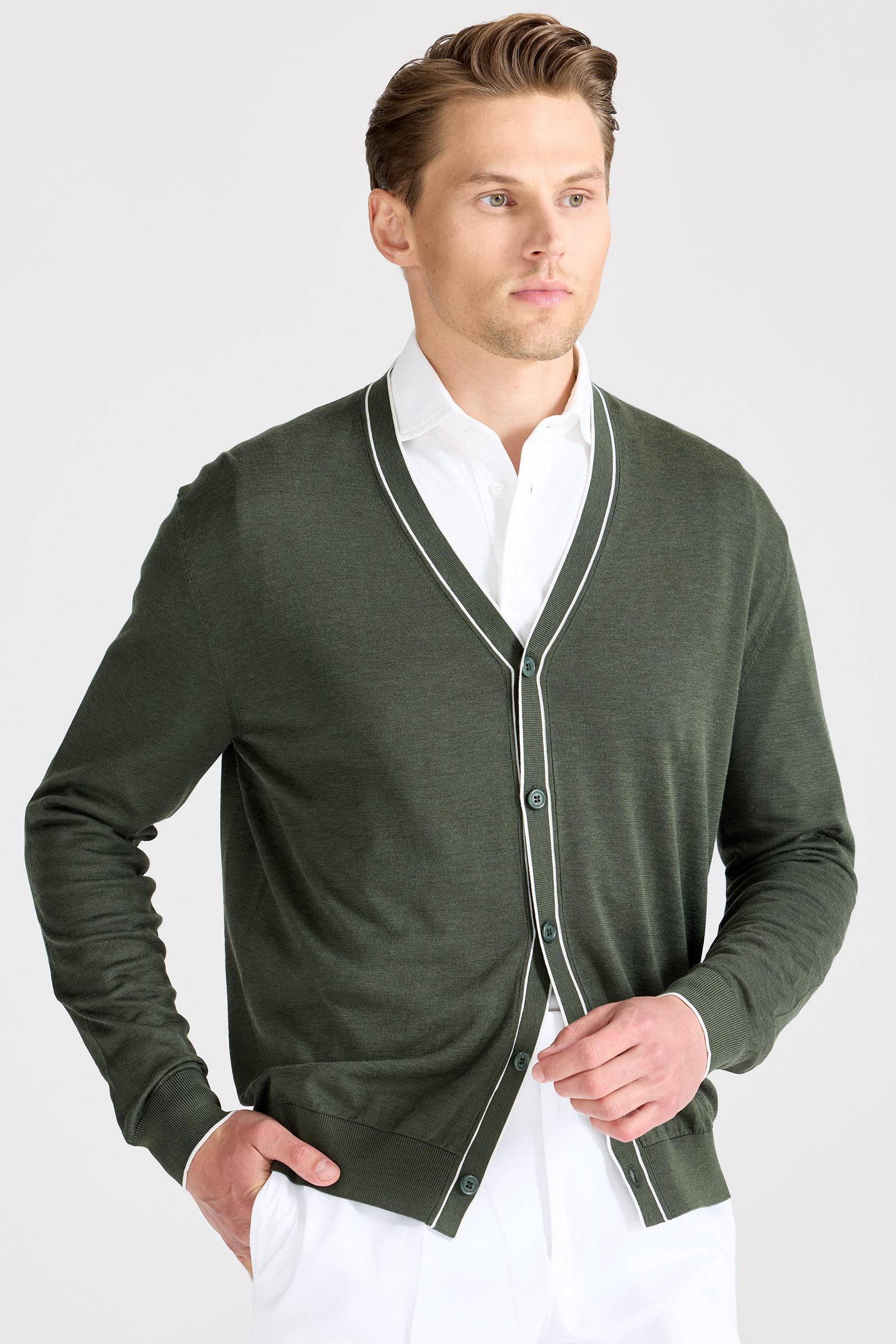 Yeşil Pamuk İpek Hırka