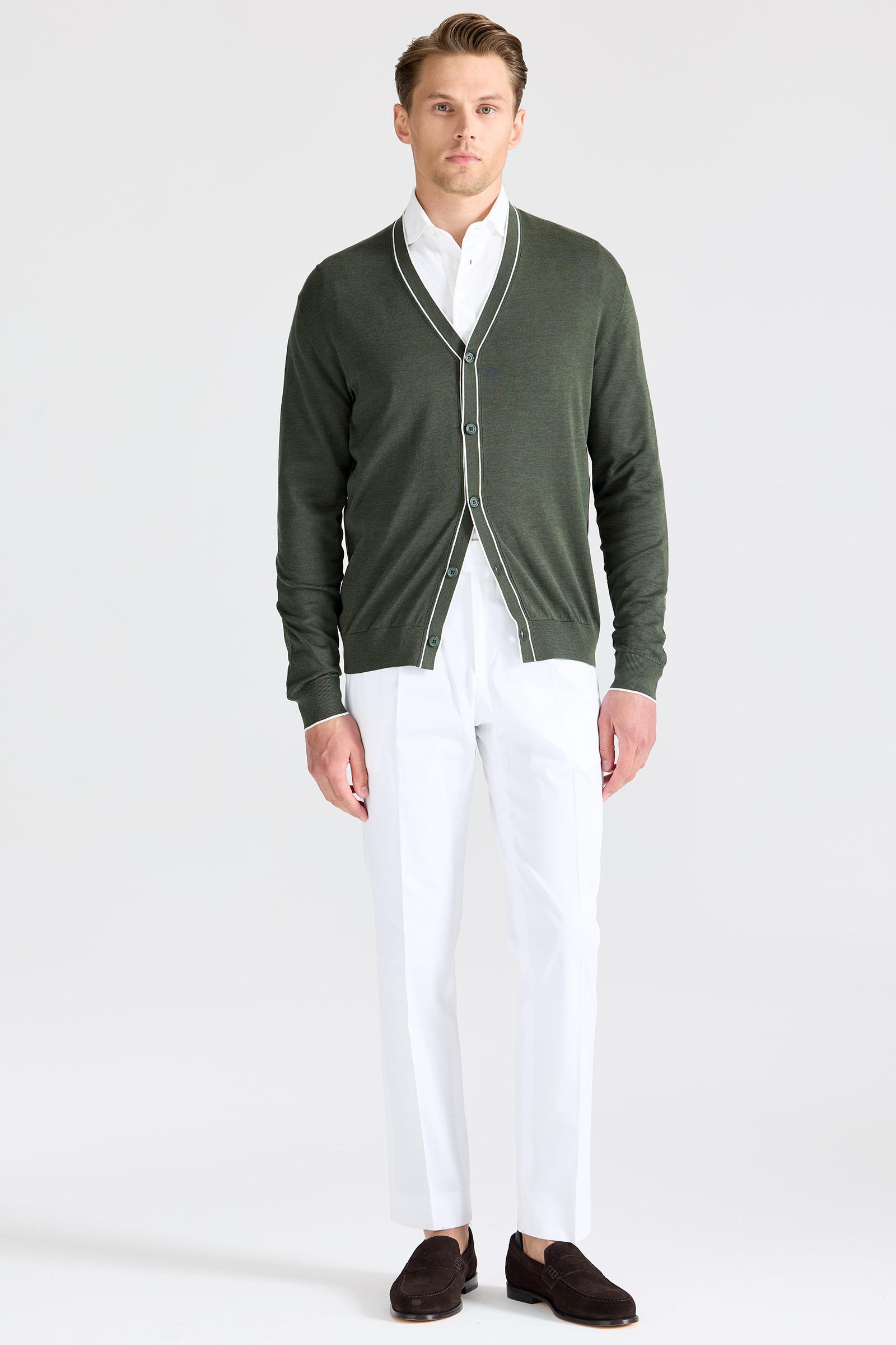 Yeşil Pamuk İpek Hırka