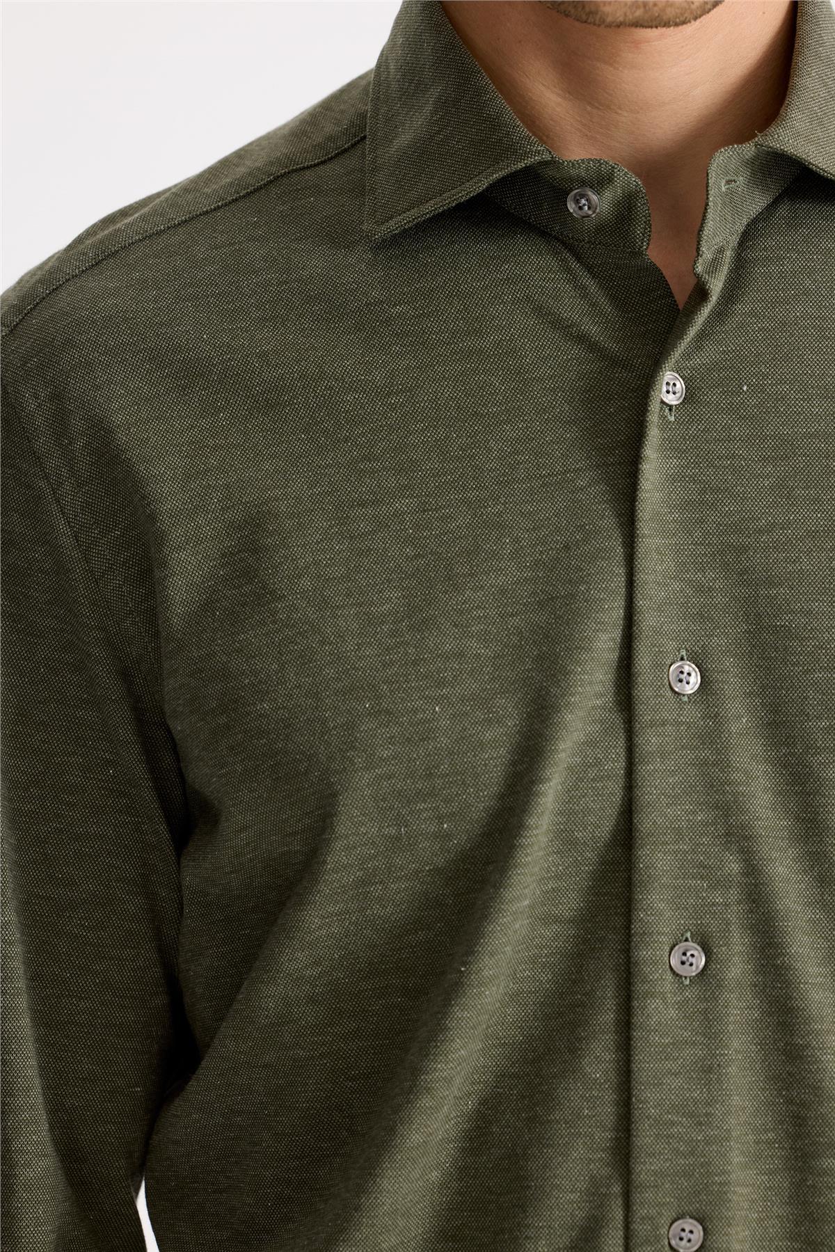 Yeşil Pamuk Kaşmir Gömlek