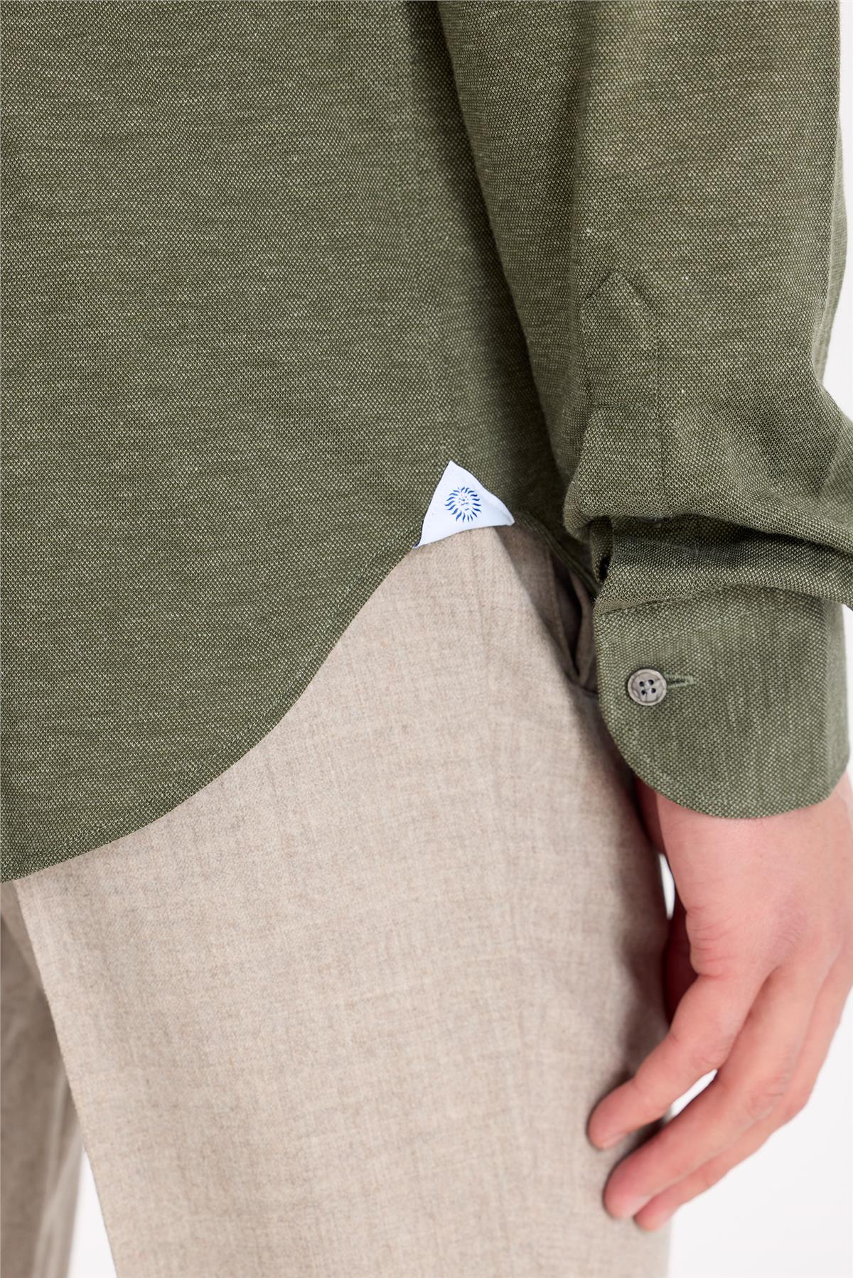 Yeşil Pamuk Kaşmir Gömlek