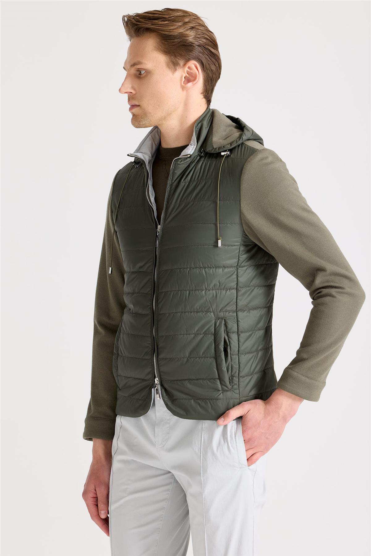 Yeşil Pamuk Spor Mont