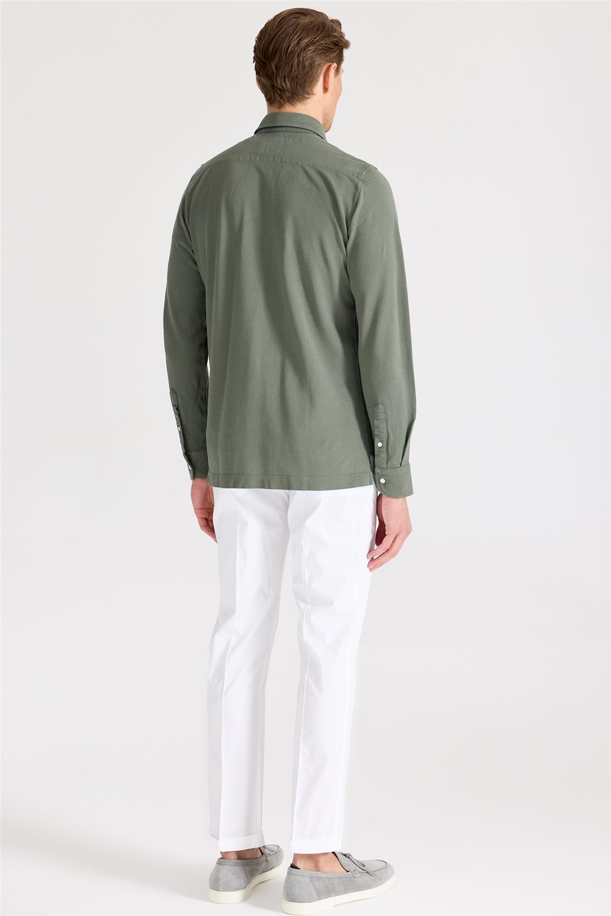 Yeşil Pima Pamuk Sweat Shirt