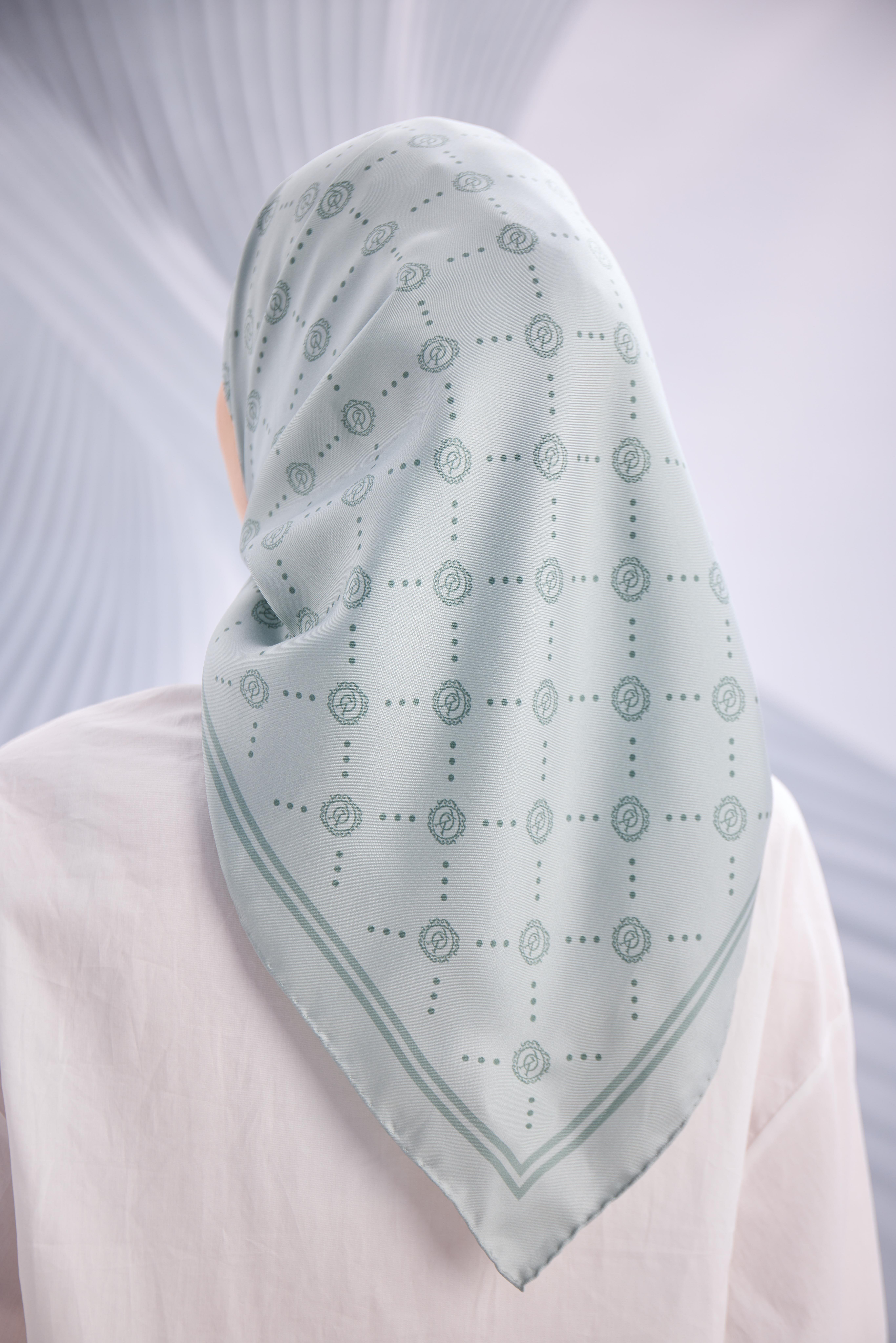 MİNT TWİLL İPEK MONOGRAM EŞARP-YQ01003