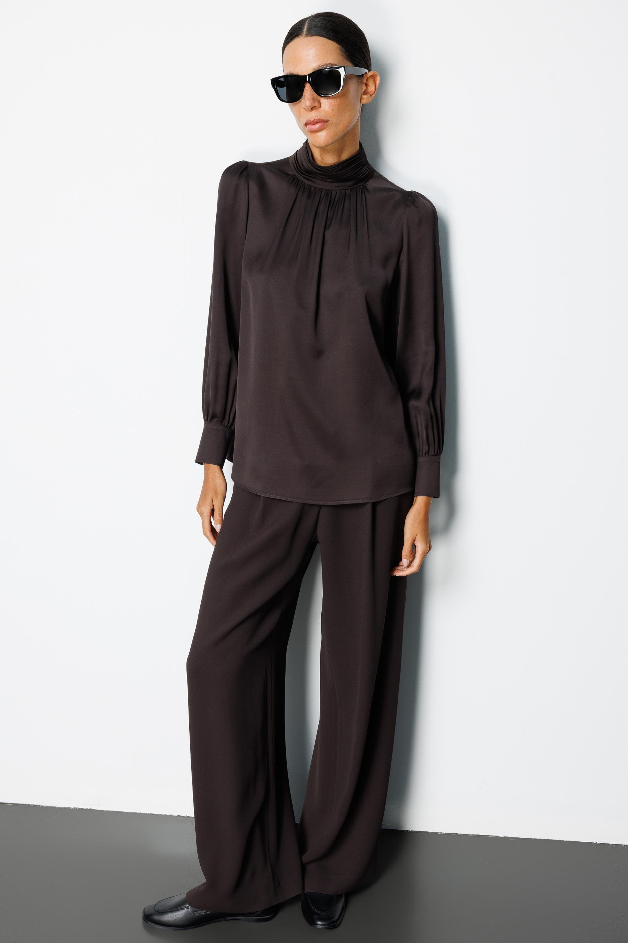 Balıkçı Yaka Drape Bluz