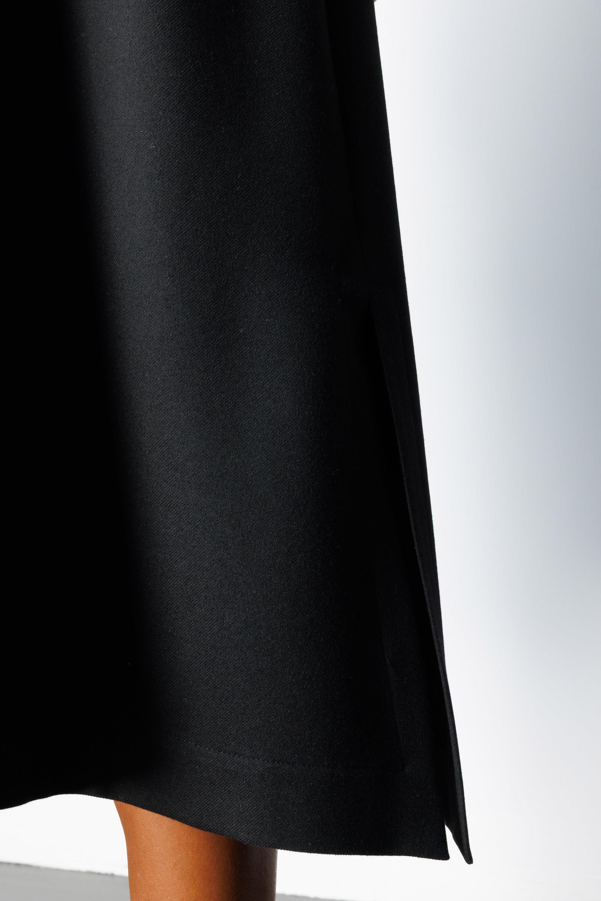 Dik Yaka Flanel Elbise