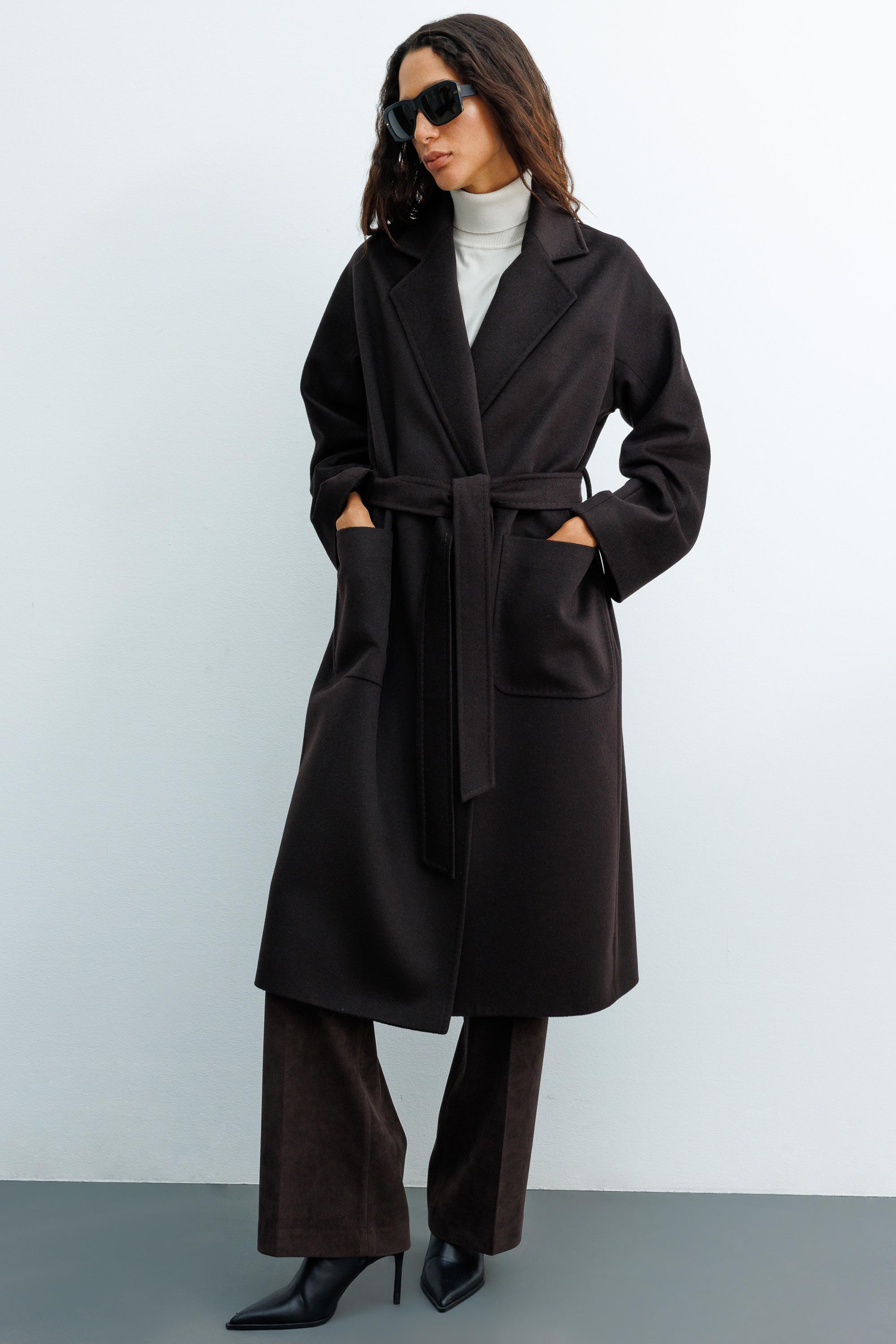 Dıştan Cepli Kemerli Manto