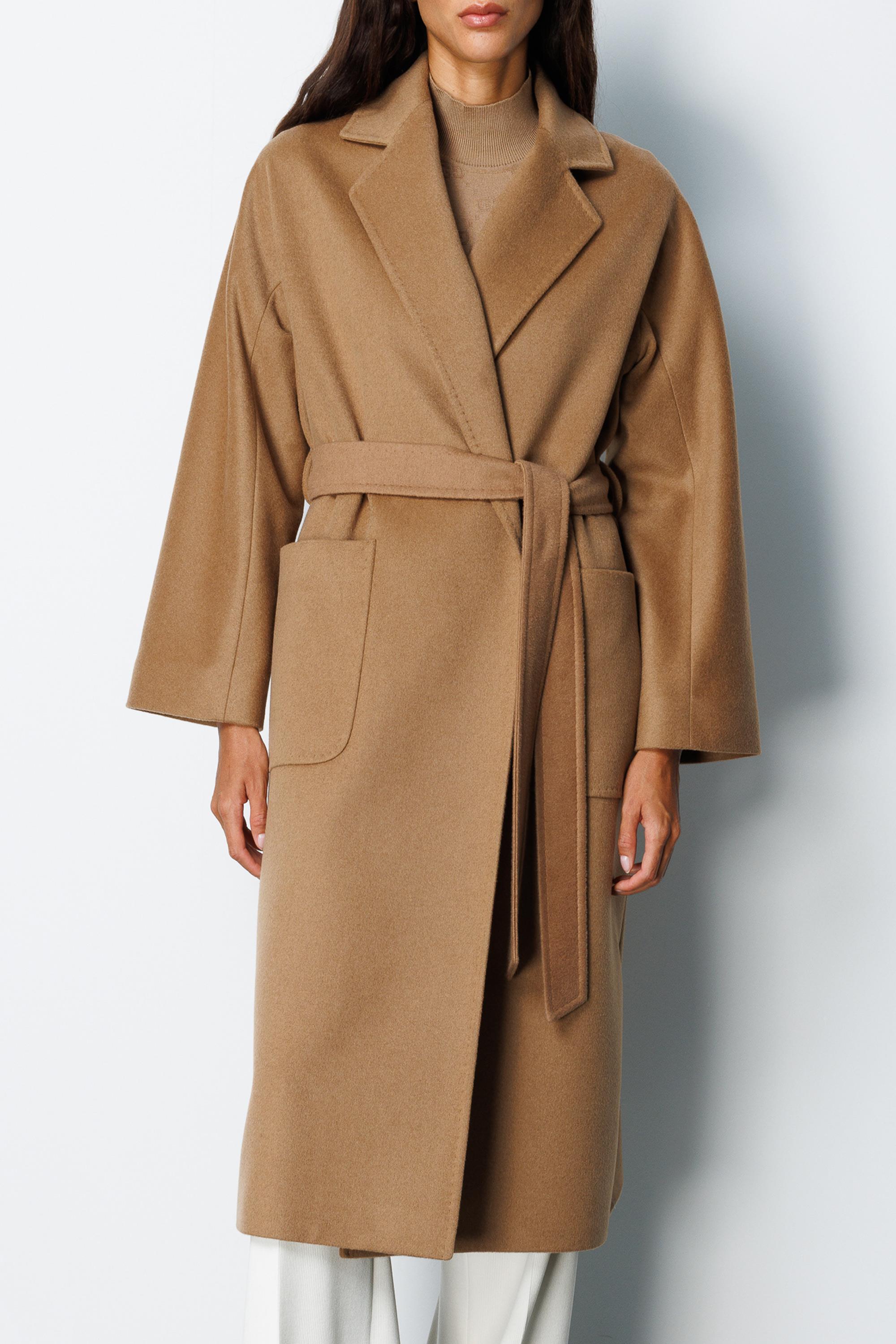 Dıştan Cepli Kemerli Manto