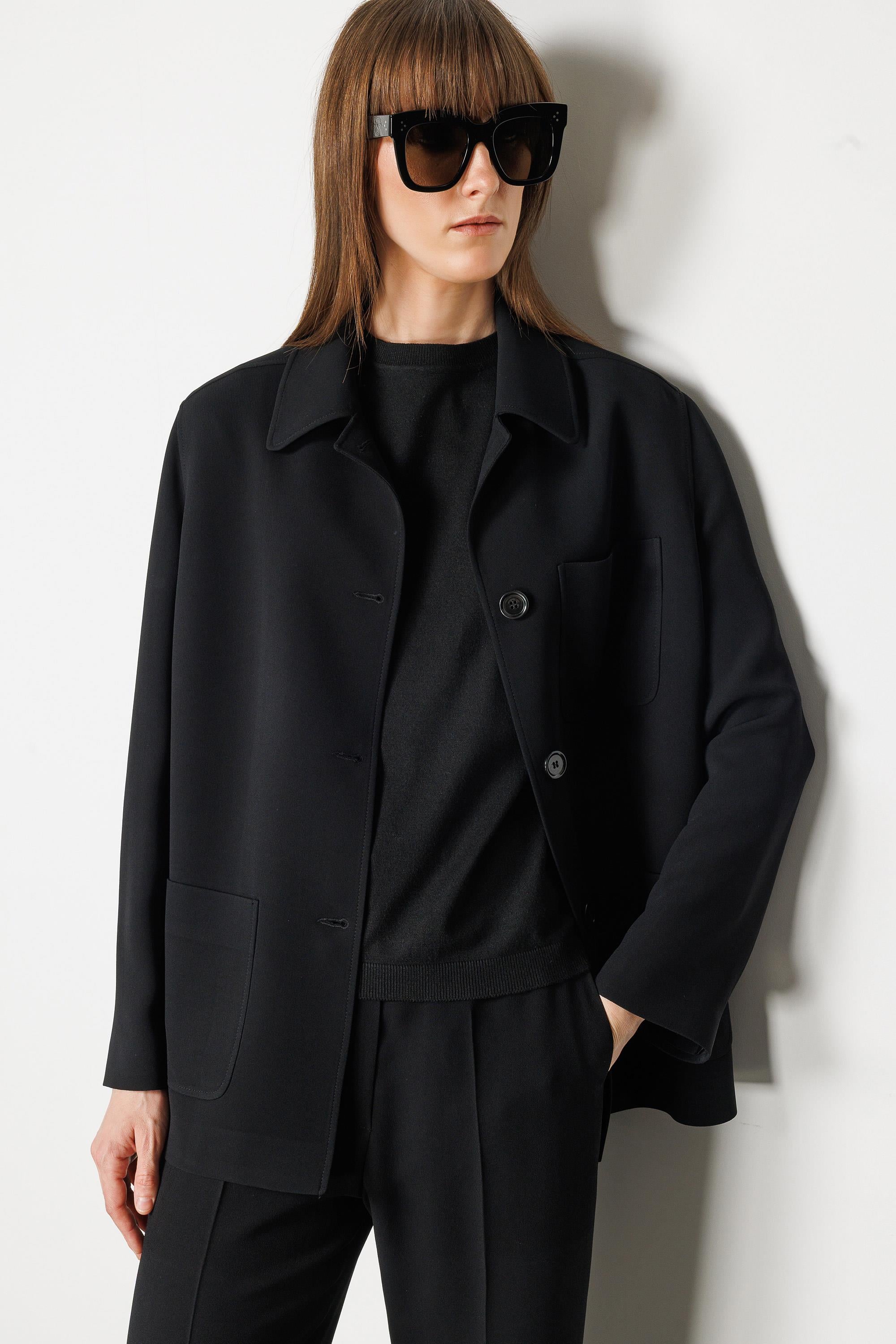 Dıştan Cepli Oversize Ceket