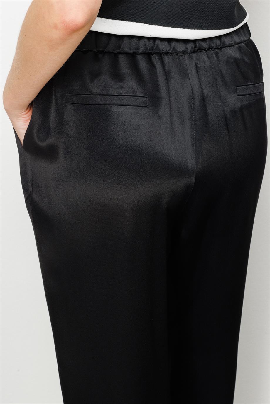 Elastan Kemerli Bol Kesim Pantolon