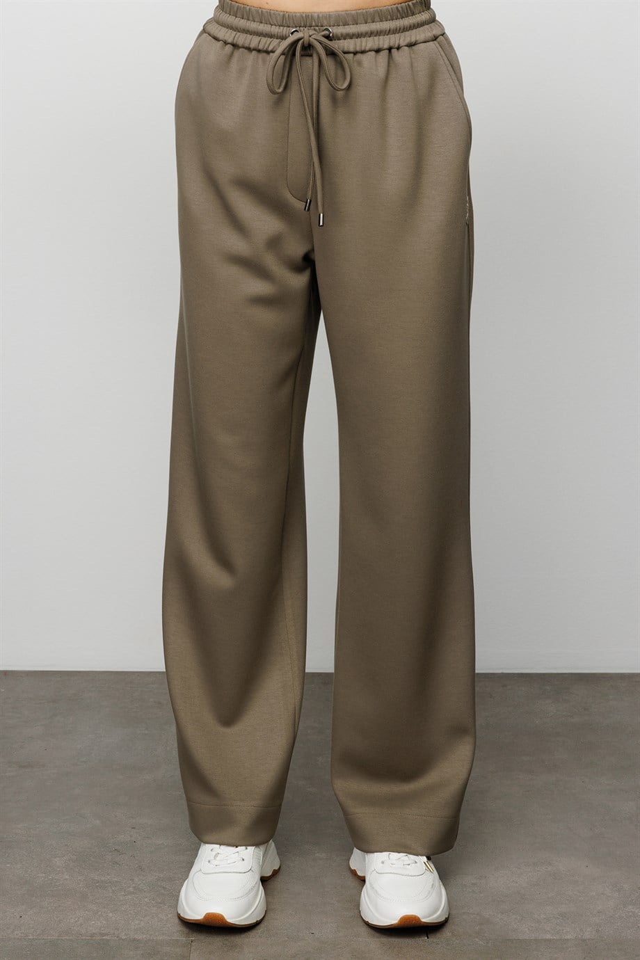 Elastan Kemerli Bol Kesim Sweat Pantolon