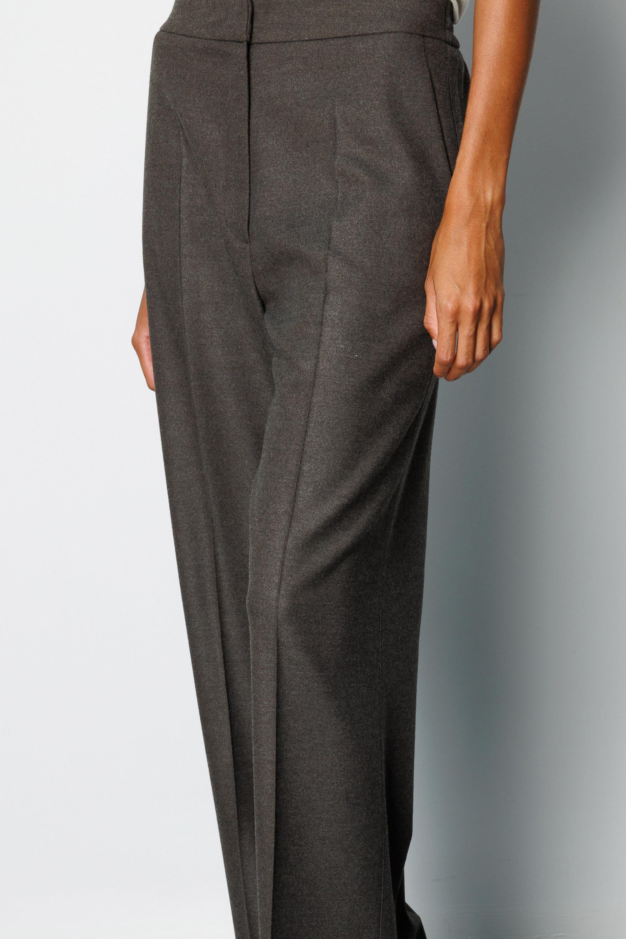 Elastan Kemerli Cepli Flanel Pantolon