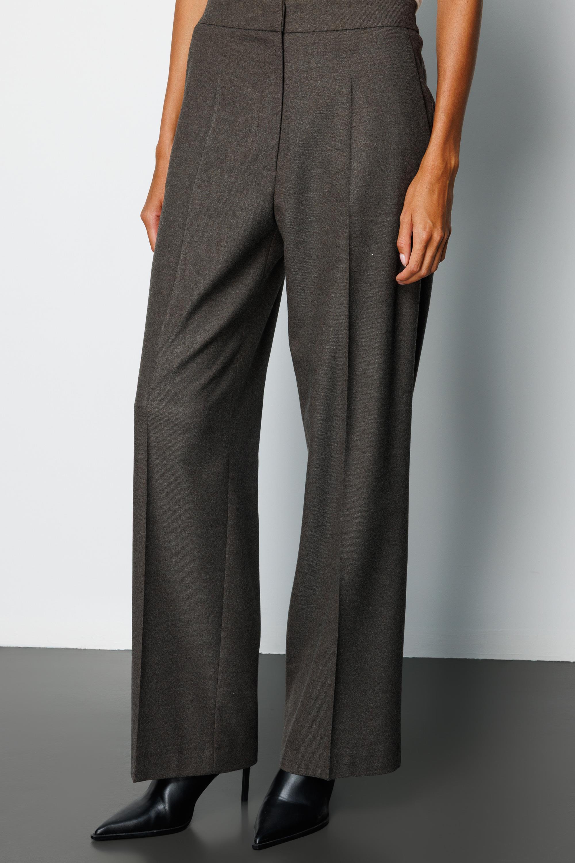 Elastan Kemerli Cepli Flanel Pantolon