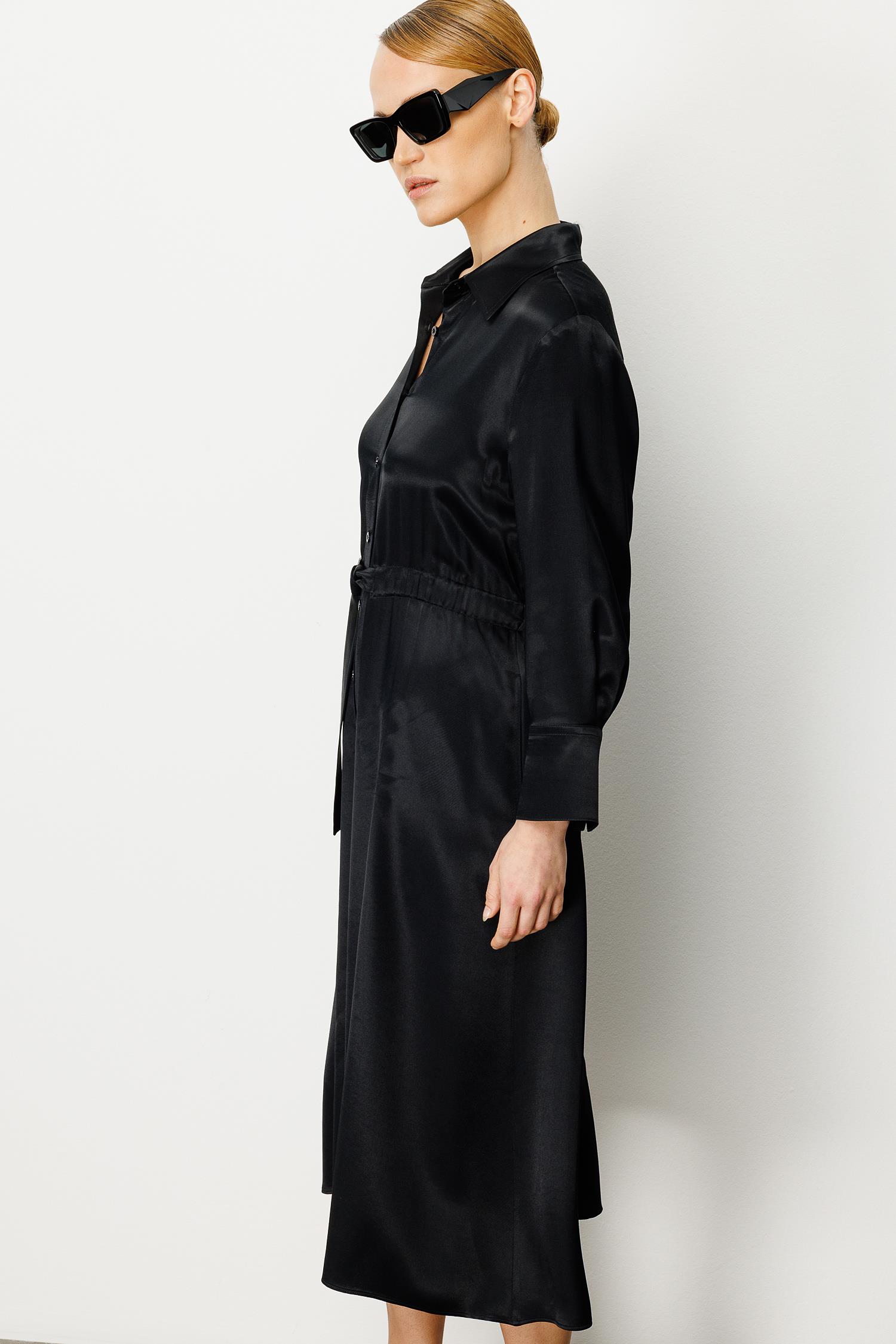 Elastan Kemerli Elbise